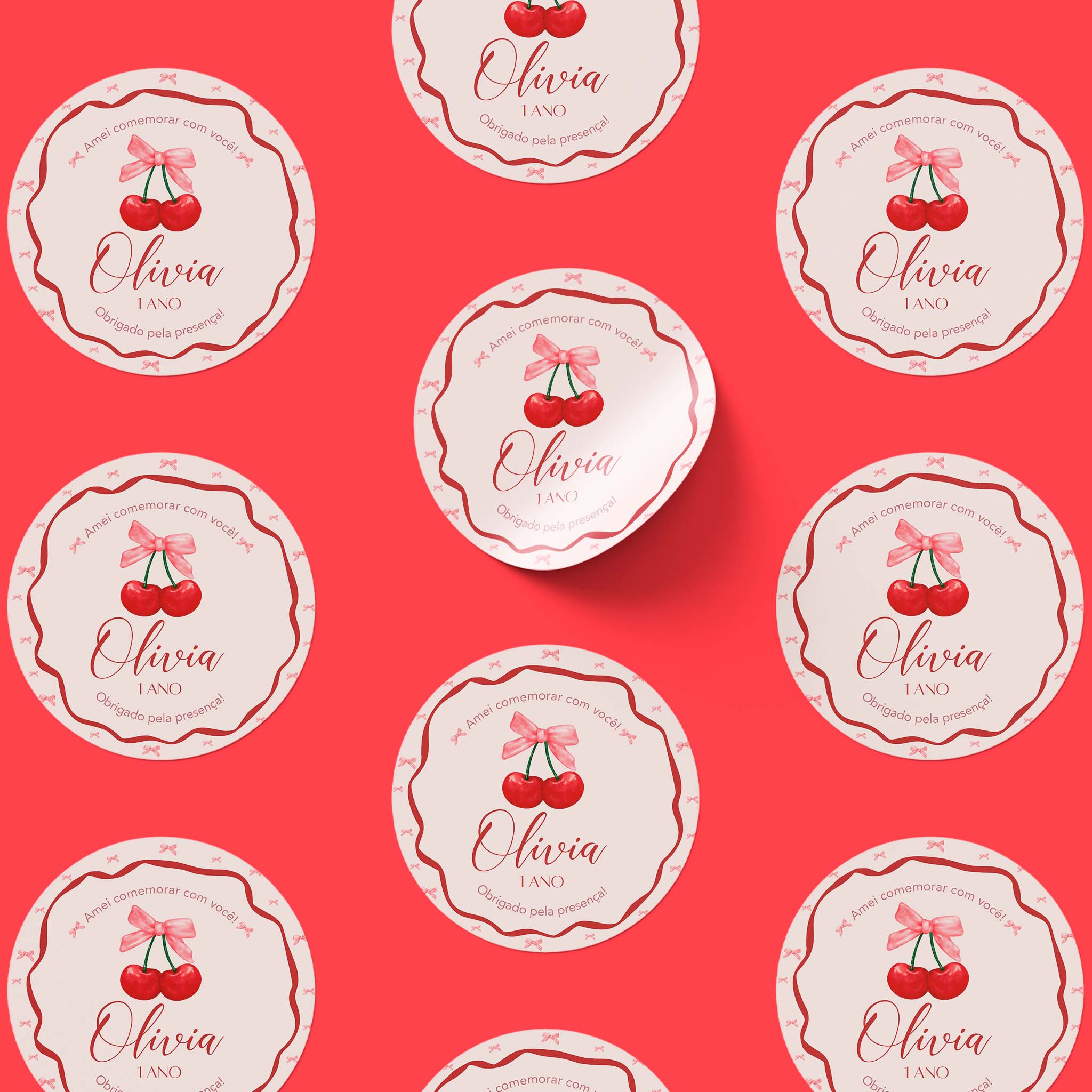 Tag Aniversário Cereja