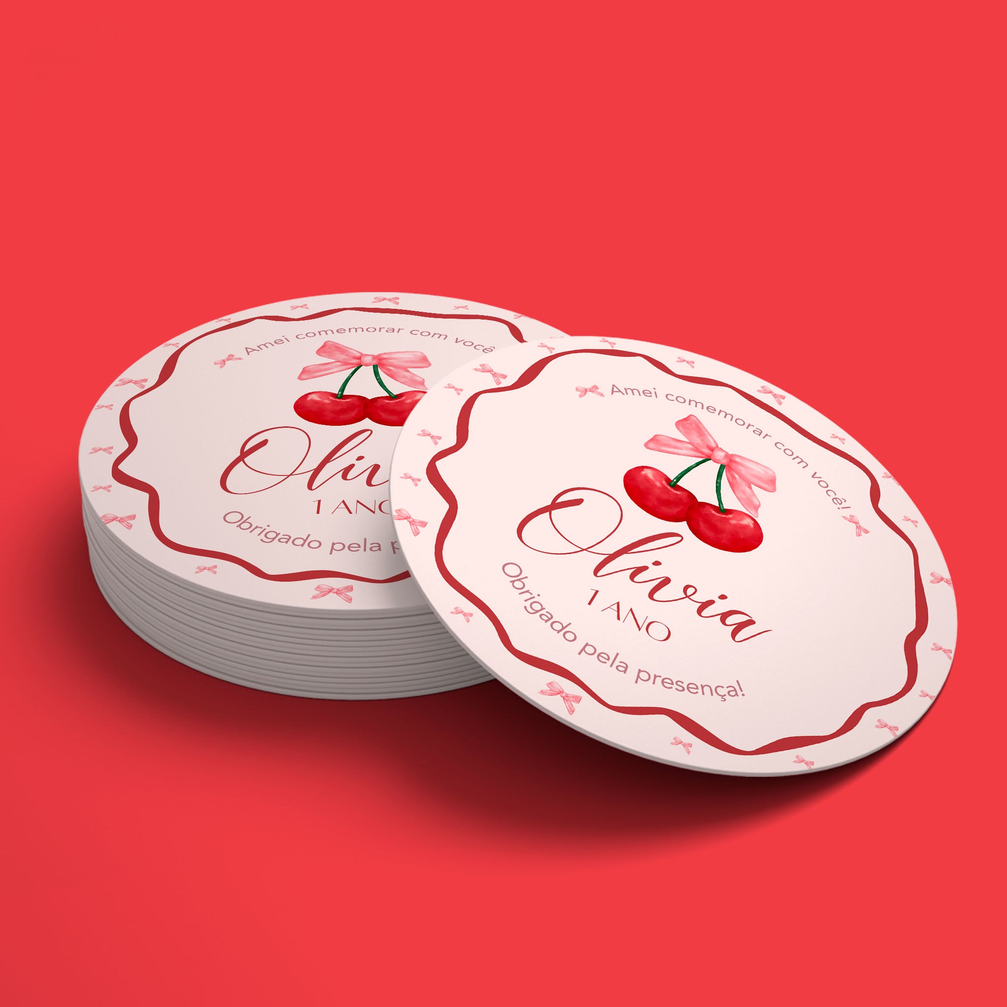 Tag Aniversário Cereja