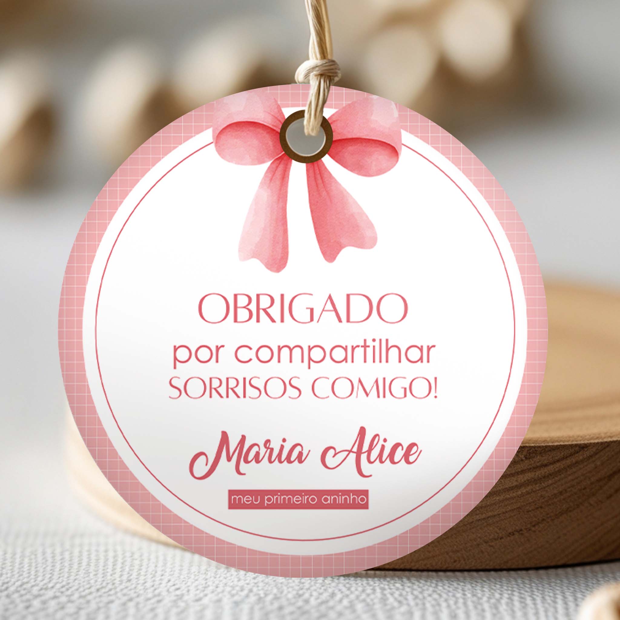 Tag Aniversário Laço