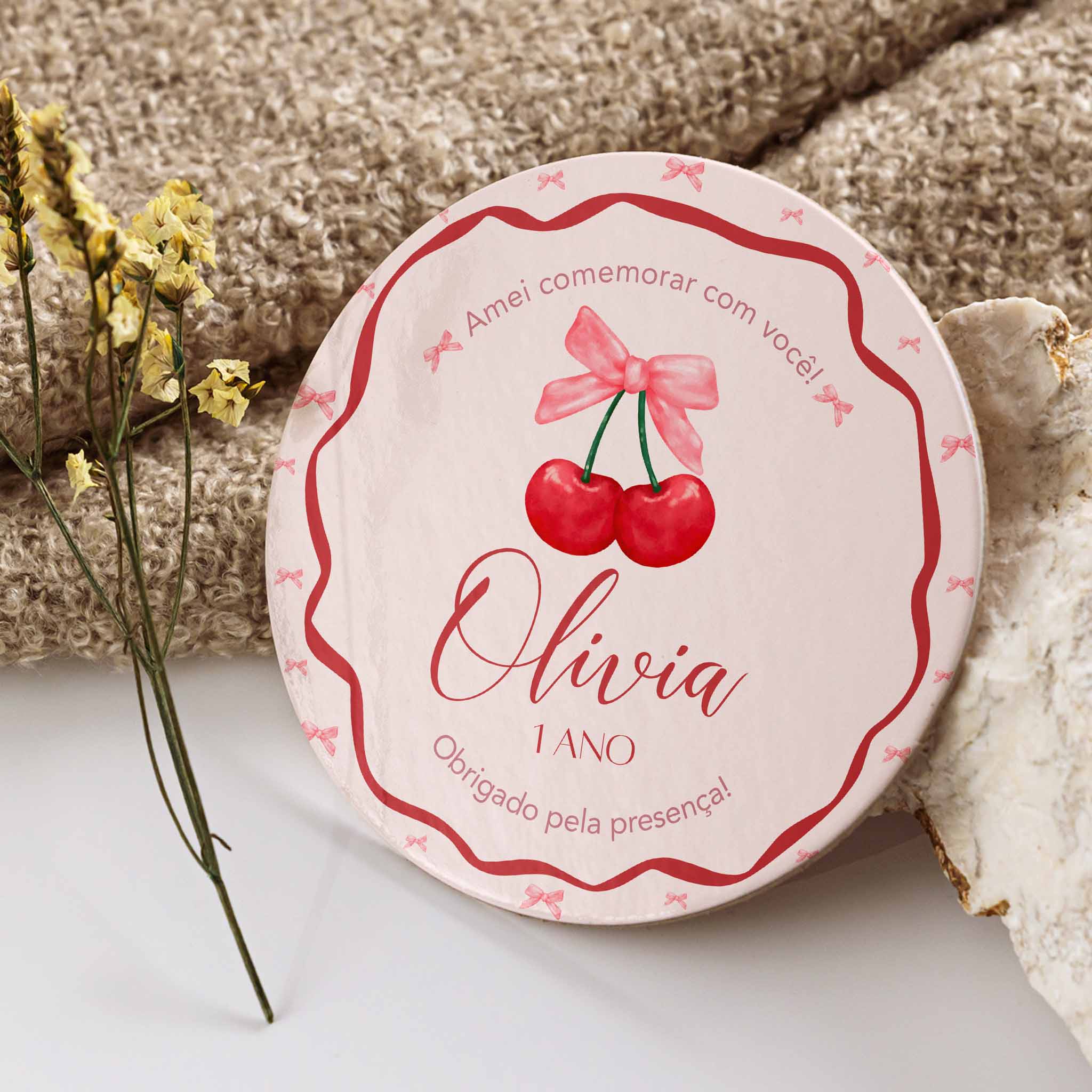 Tag Aniversário Cereja