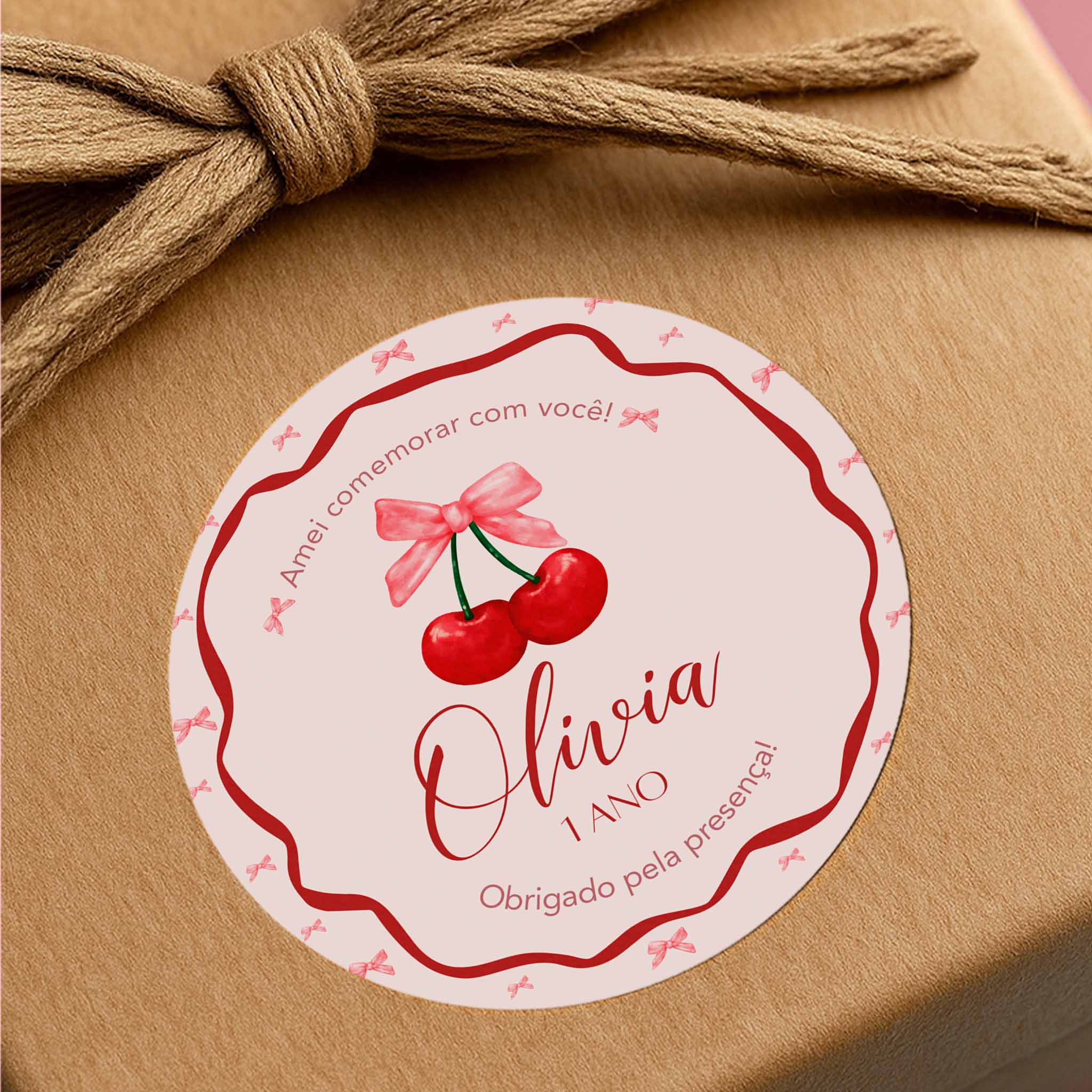 Tag Aniversário Cereja