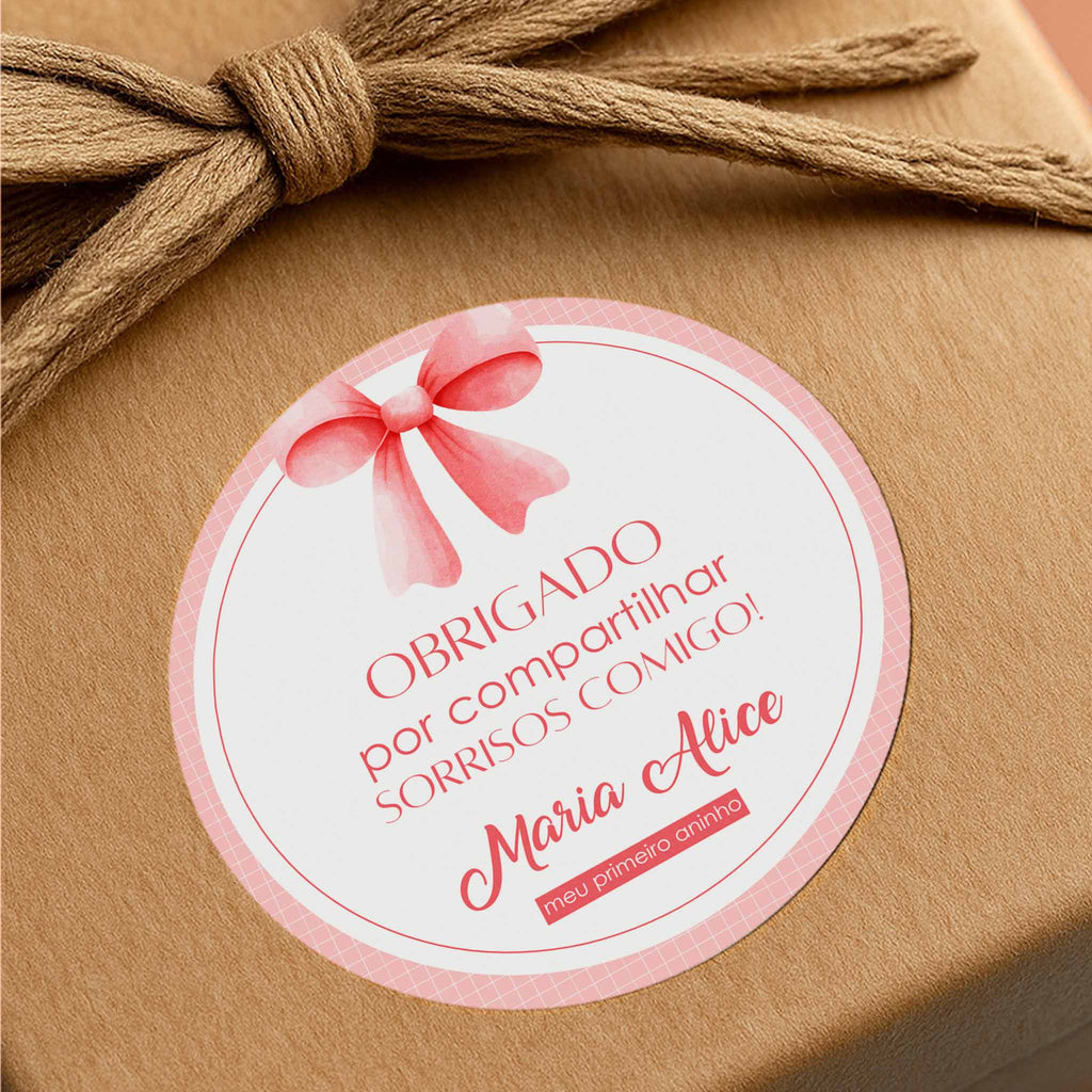 Tag Aniversário Laço