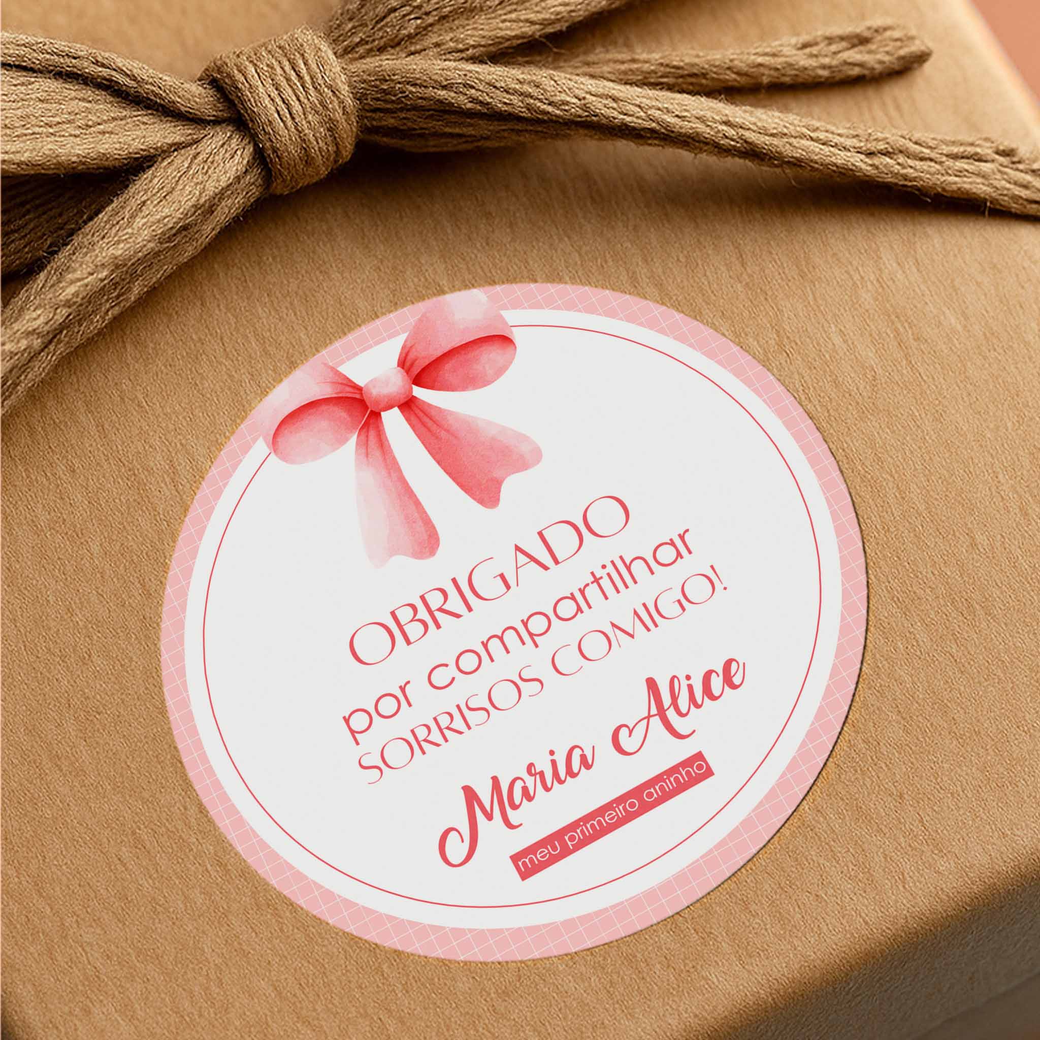 Tag Aniversário Laço