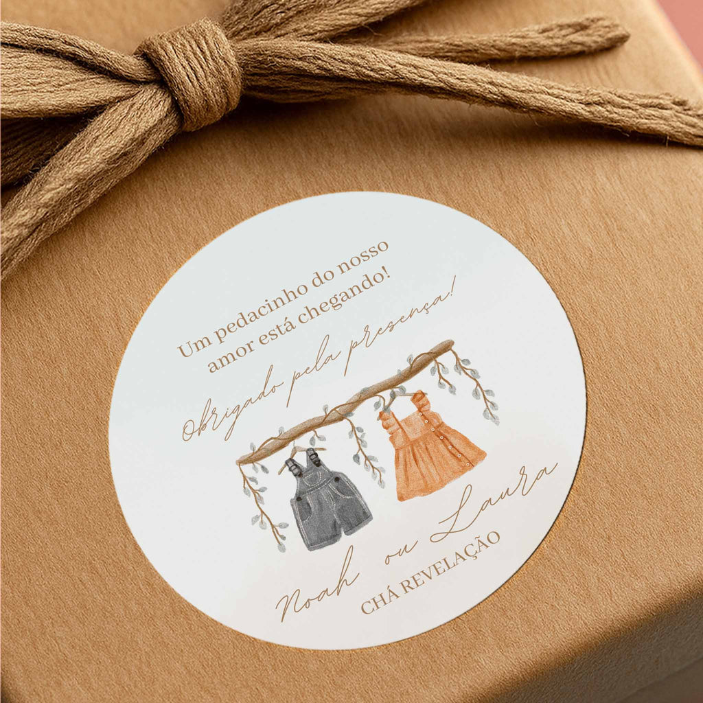 Tag Chá Revelação Roupinhas