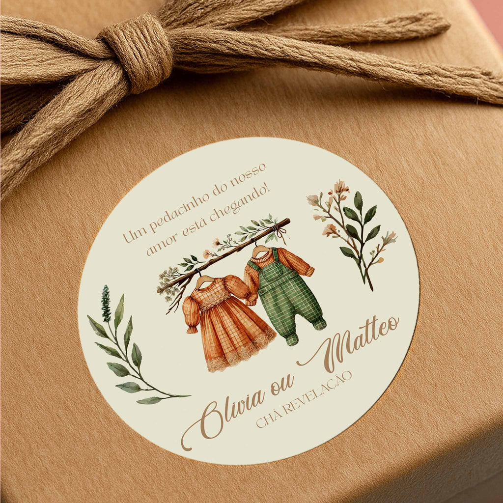 Tag Chá Revelação Roupinhas