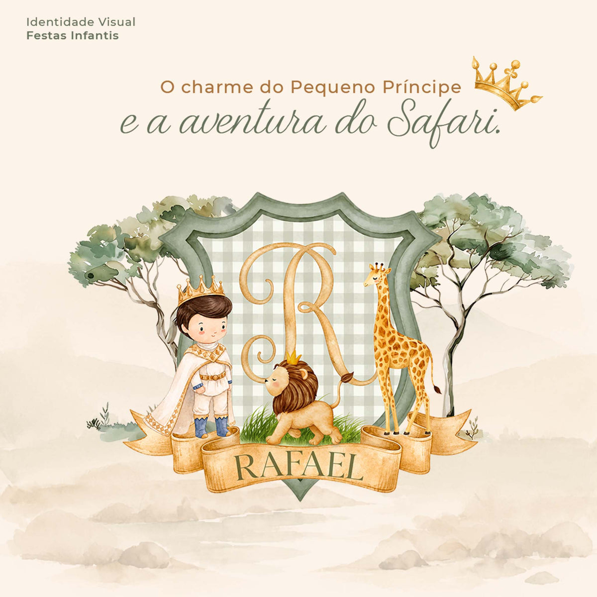 Identidade Visual Aniversário Pequeno Príncipe Safari