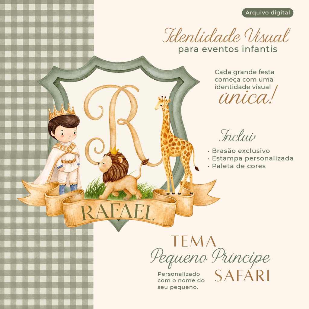 Identidade Visual Aniversário Pequeno Príncipe Safari