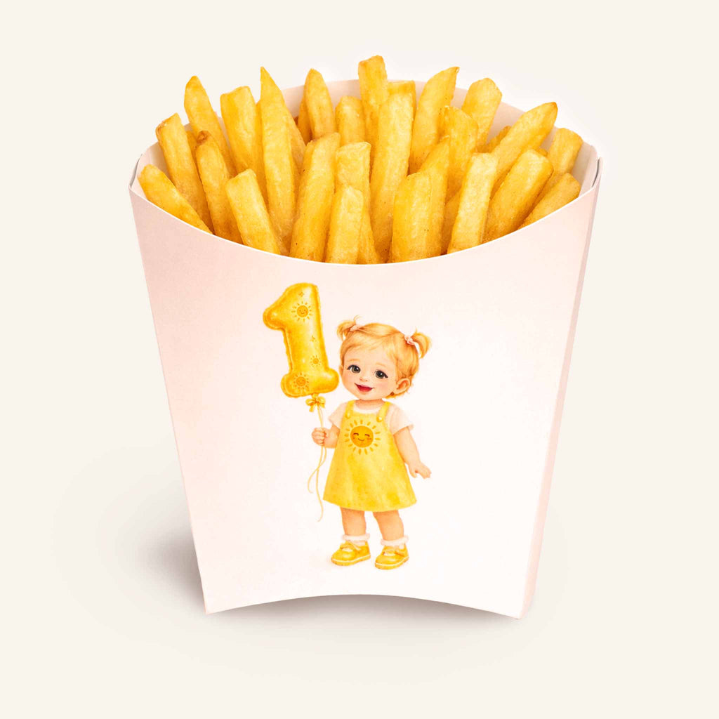 Caixa para Batata Frita 1ª Volta ao Sol