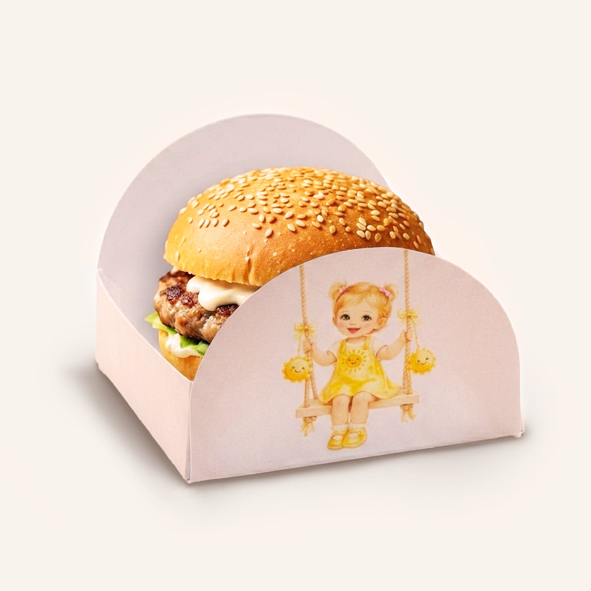 Caixa para Mini Burguer 1ª Volta ao Sol