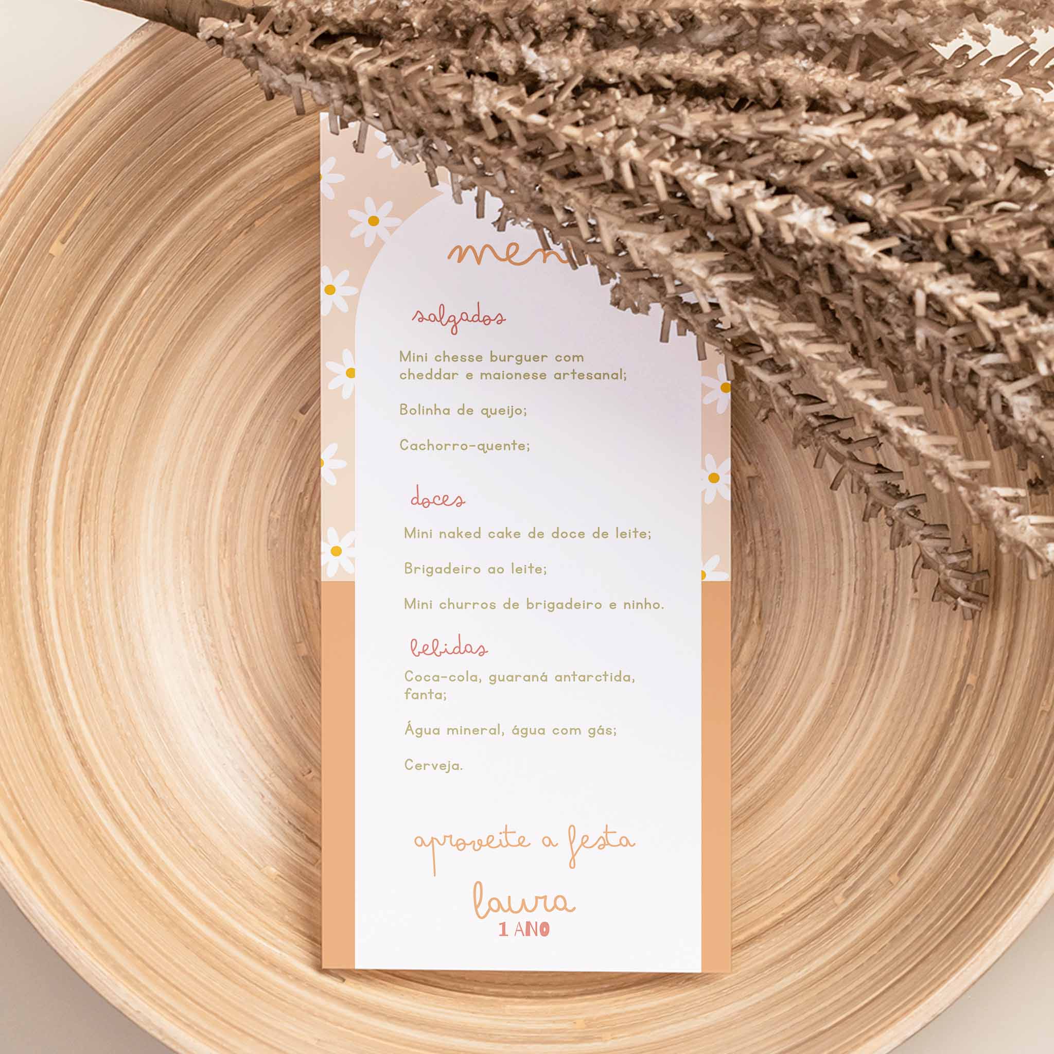 Menu Cardápio Aniversário Margarida