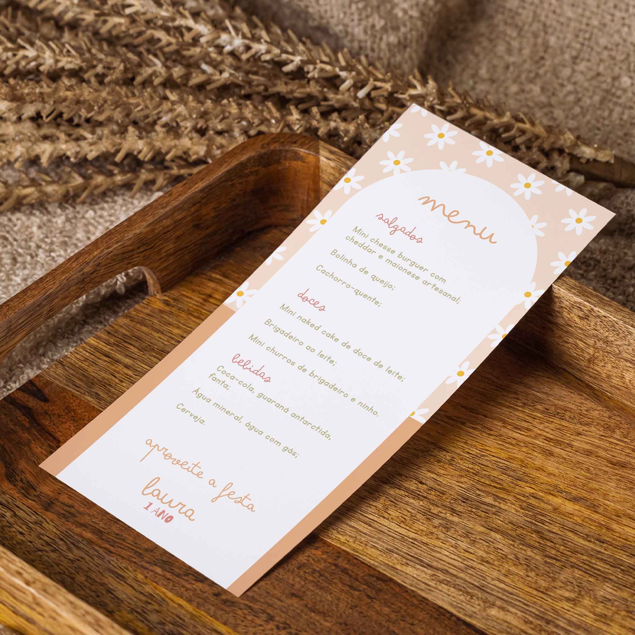 Menu Cardápio Aniversário Margarida