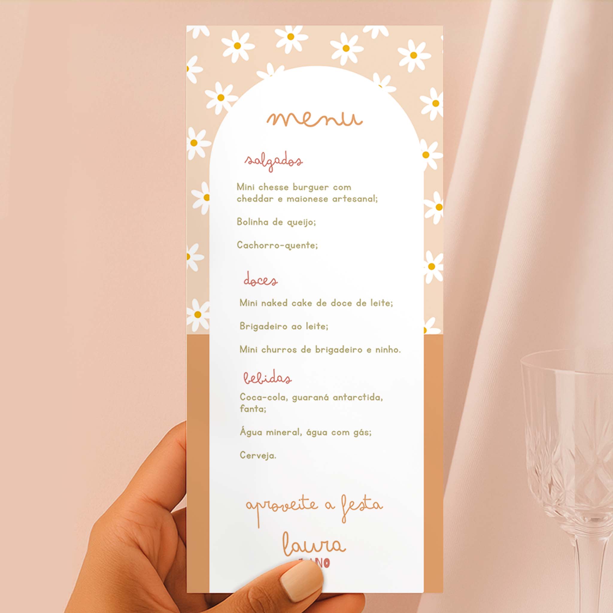 Menu Cardápio Aniversário Margarida