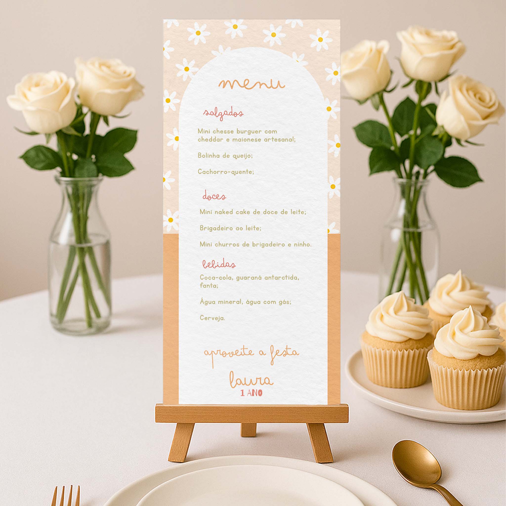 Menu Cardápio Aniversário Margarida
