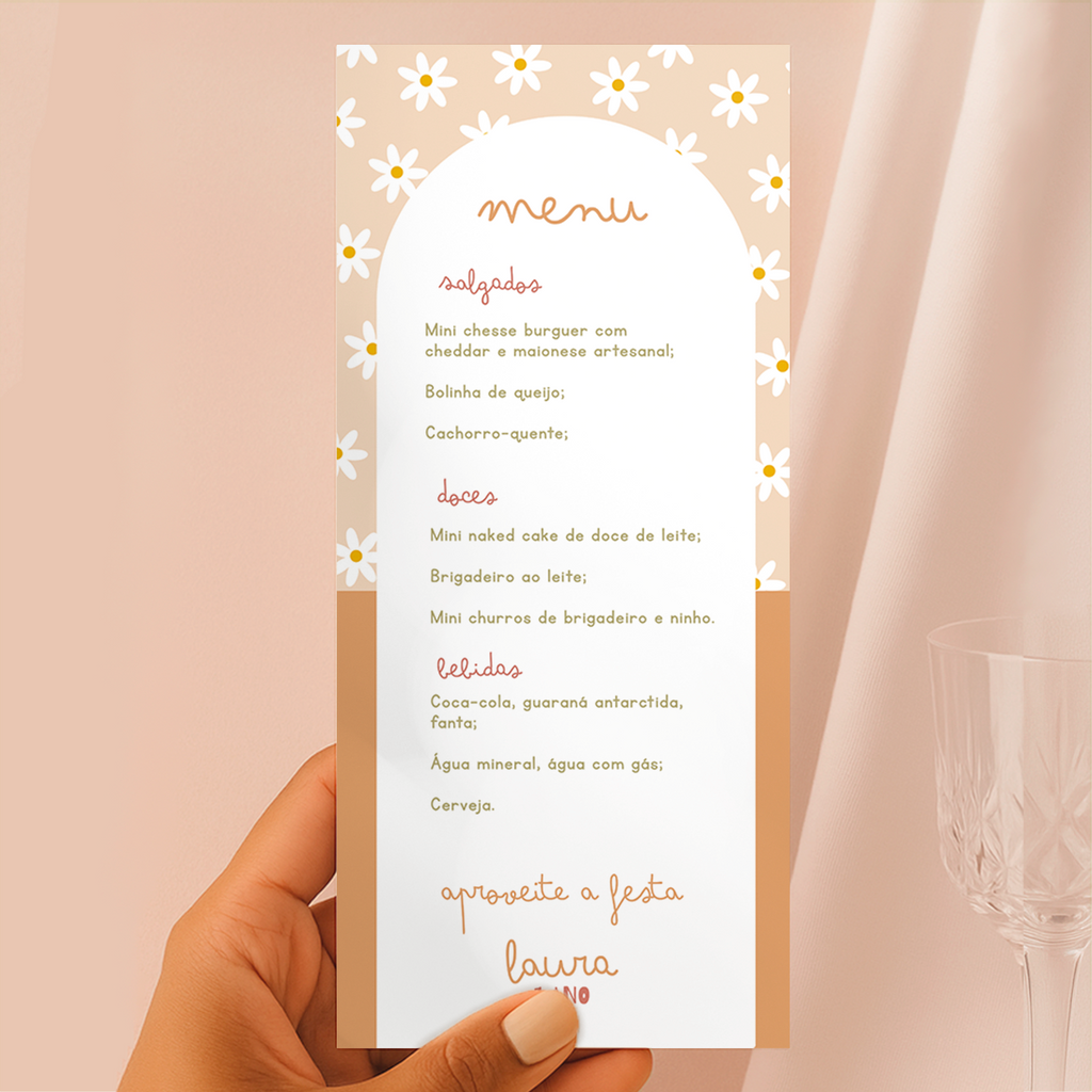 Menú de cumpleaños de Margarida