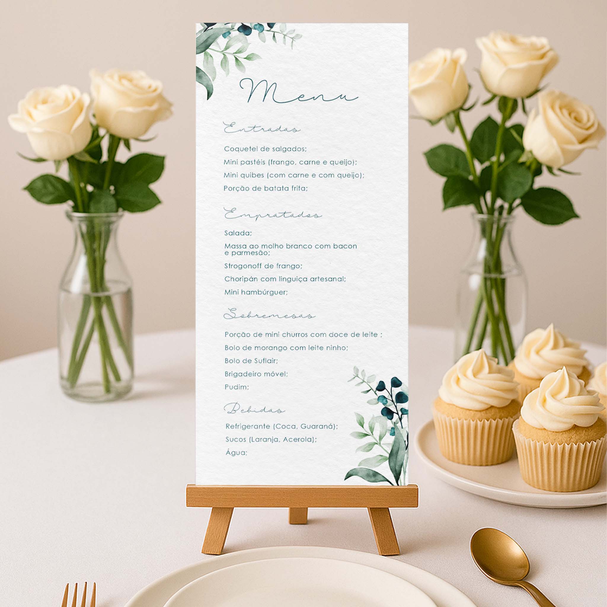 Menu Cardápio Minimalista