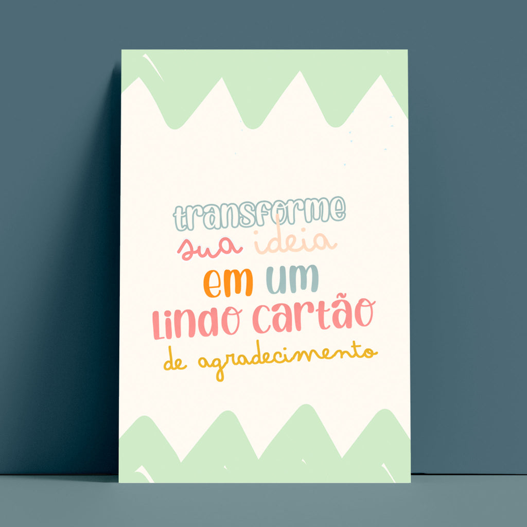 Cartão Agradecimento de Mesa Personalizado