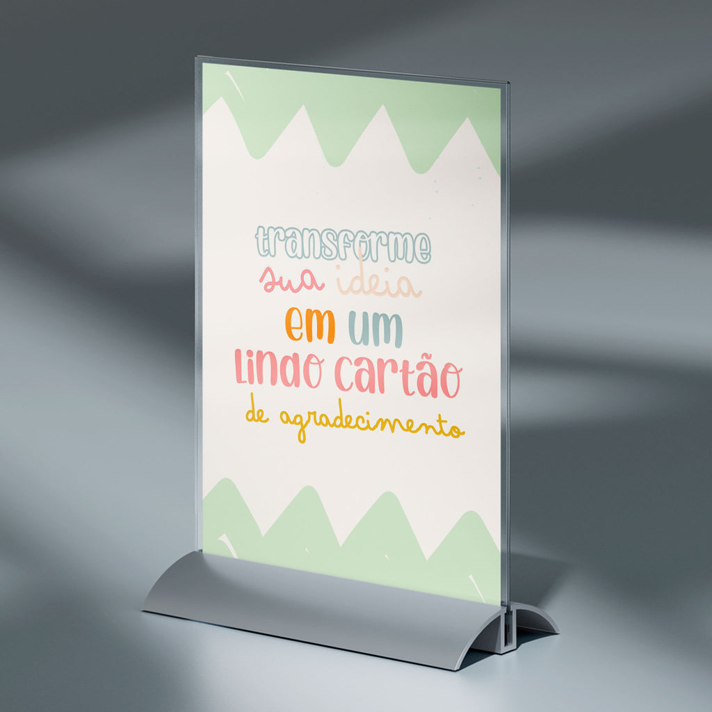 Cartão Agradecimento de Mesa Personalizado