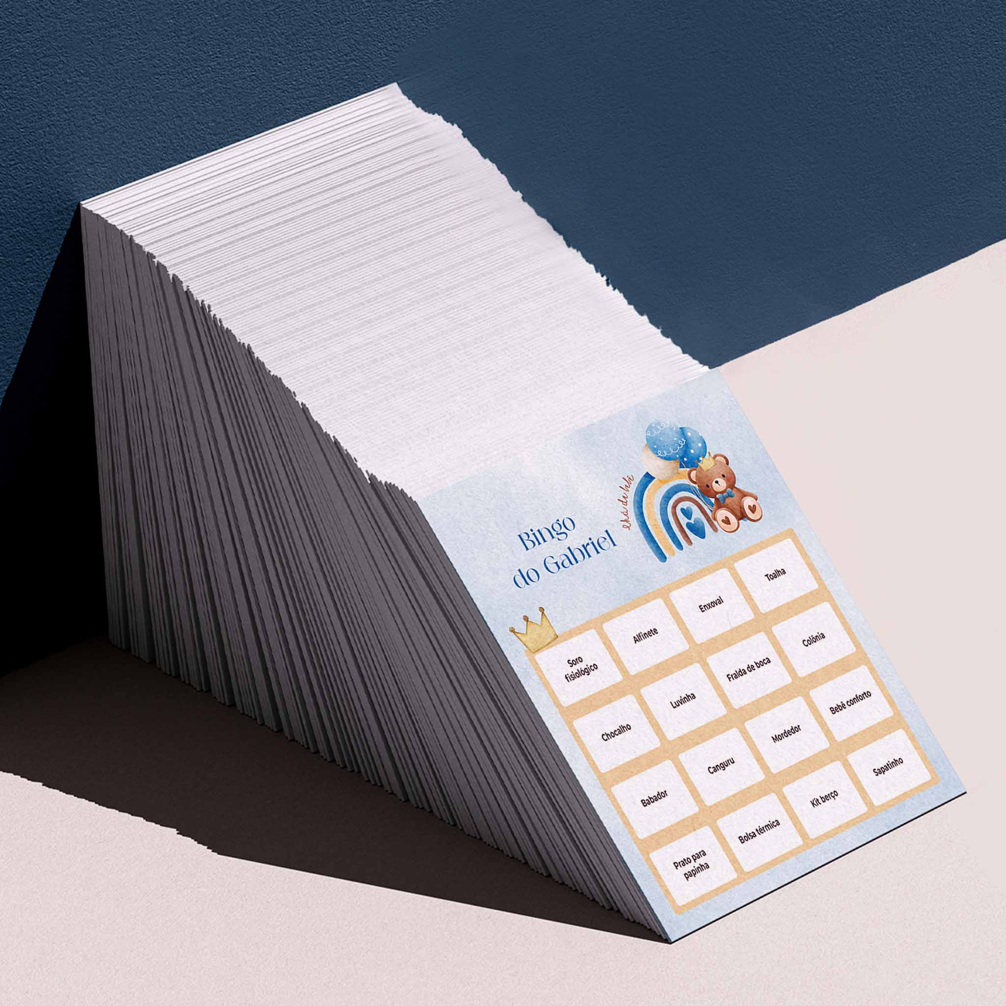 Cartelas de Bingo Chá de Bebê Ursinho