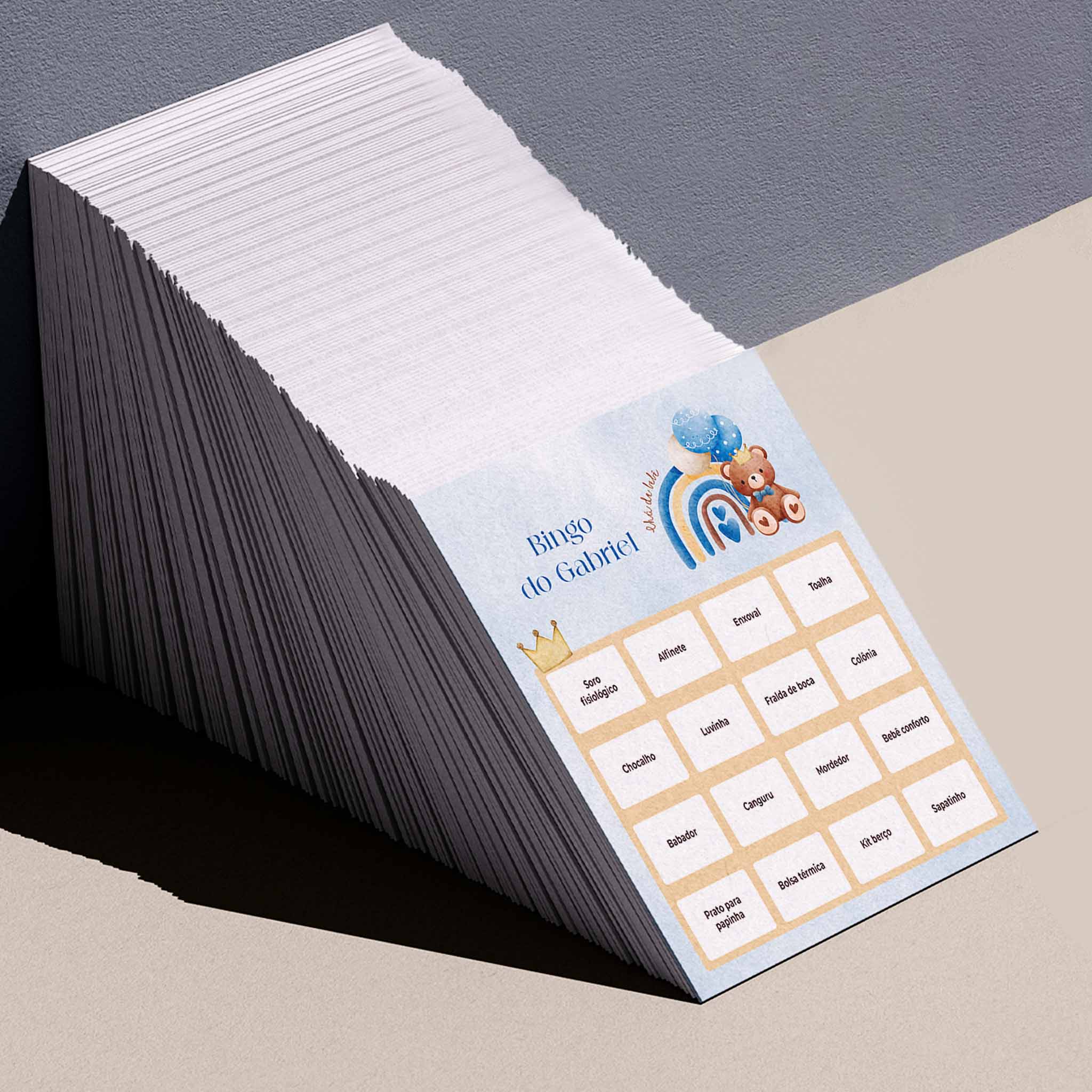 Baby Shower Teddy Bear Bingo Cards