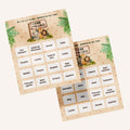 Cartelas de Bingo Chá de Bebê Safari