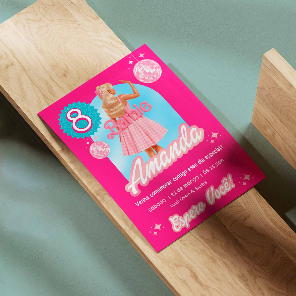 Convite Digital Aniversário Barbie