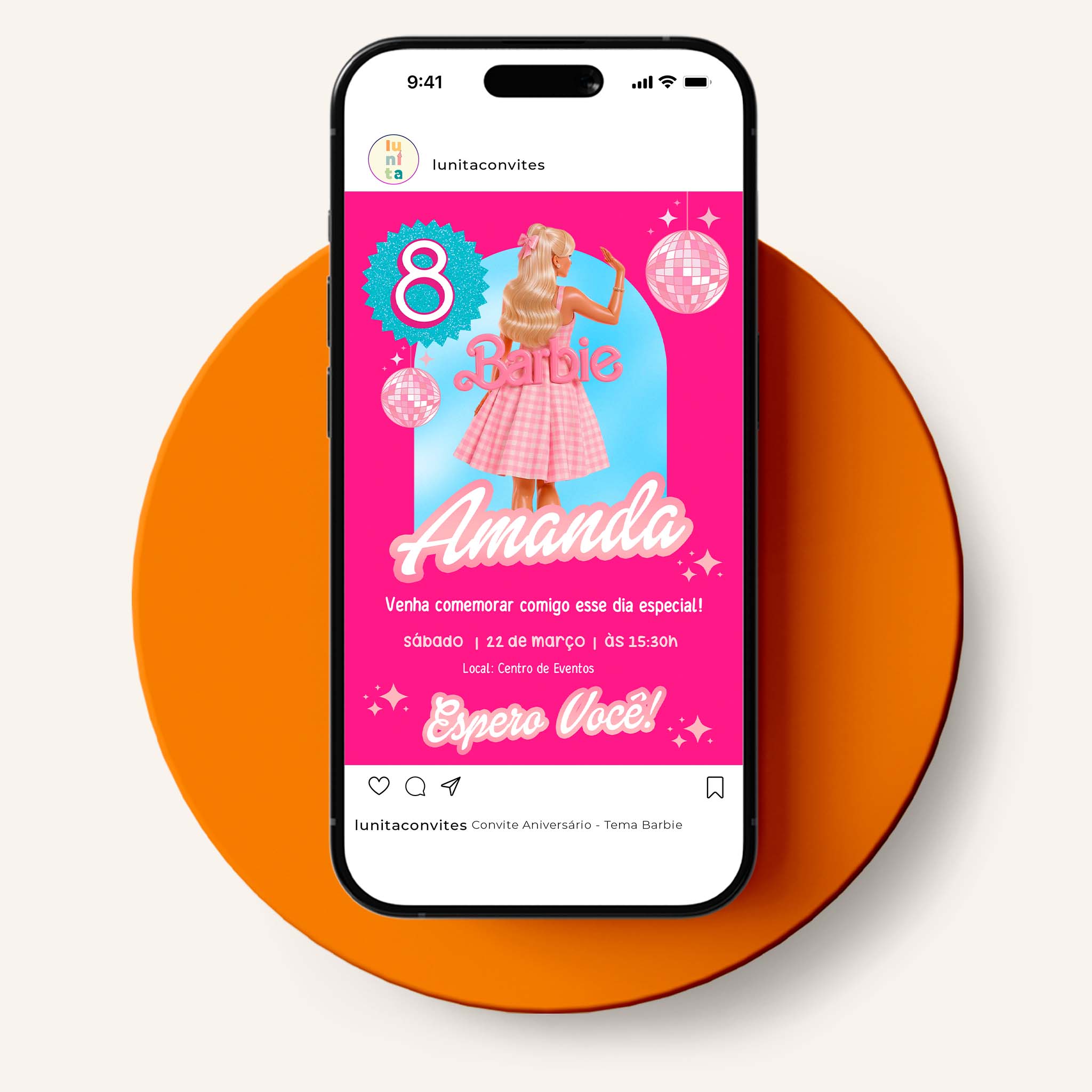 Convite Digital Aniversário Barbie