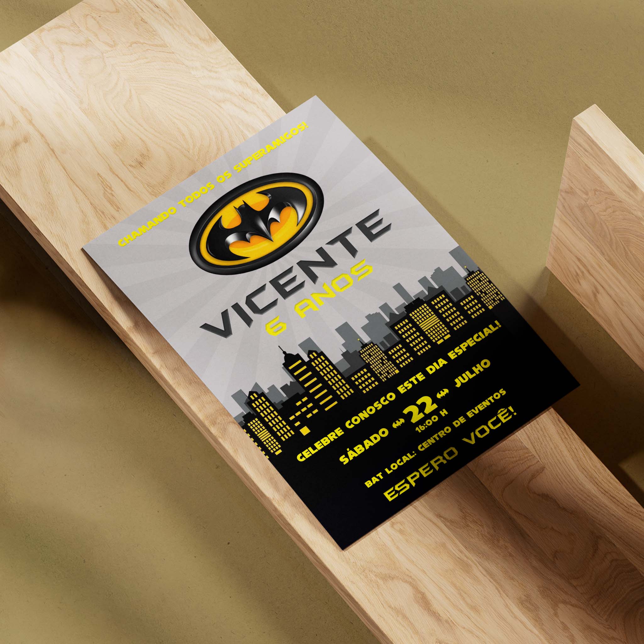 Invitación digital de cumpleaños de Batman