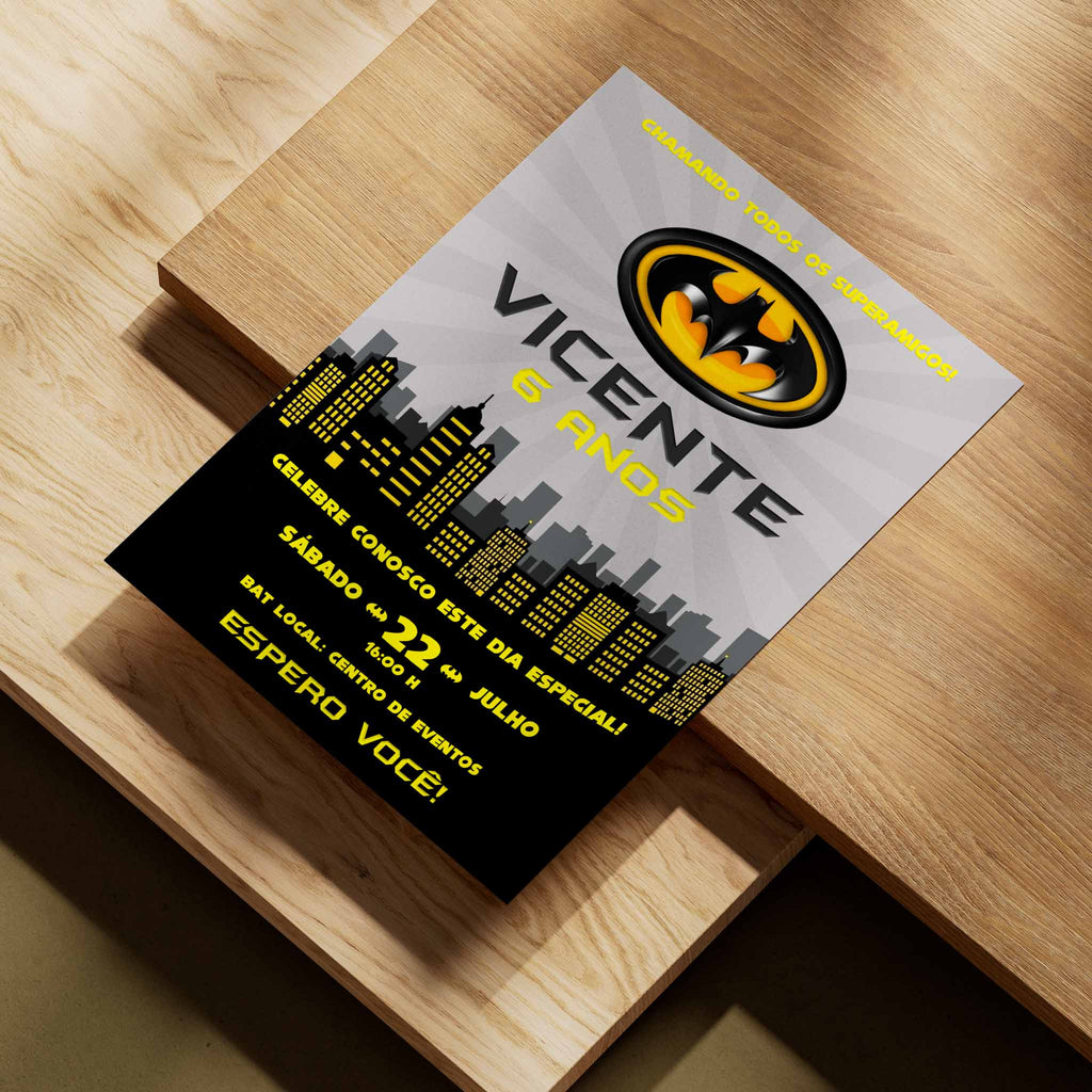 Invitación digital de cumpleaños de Batman
