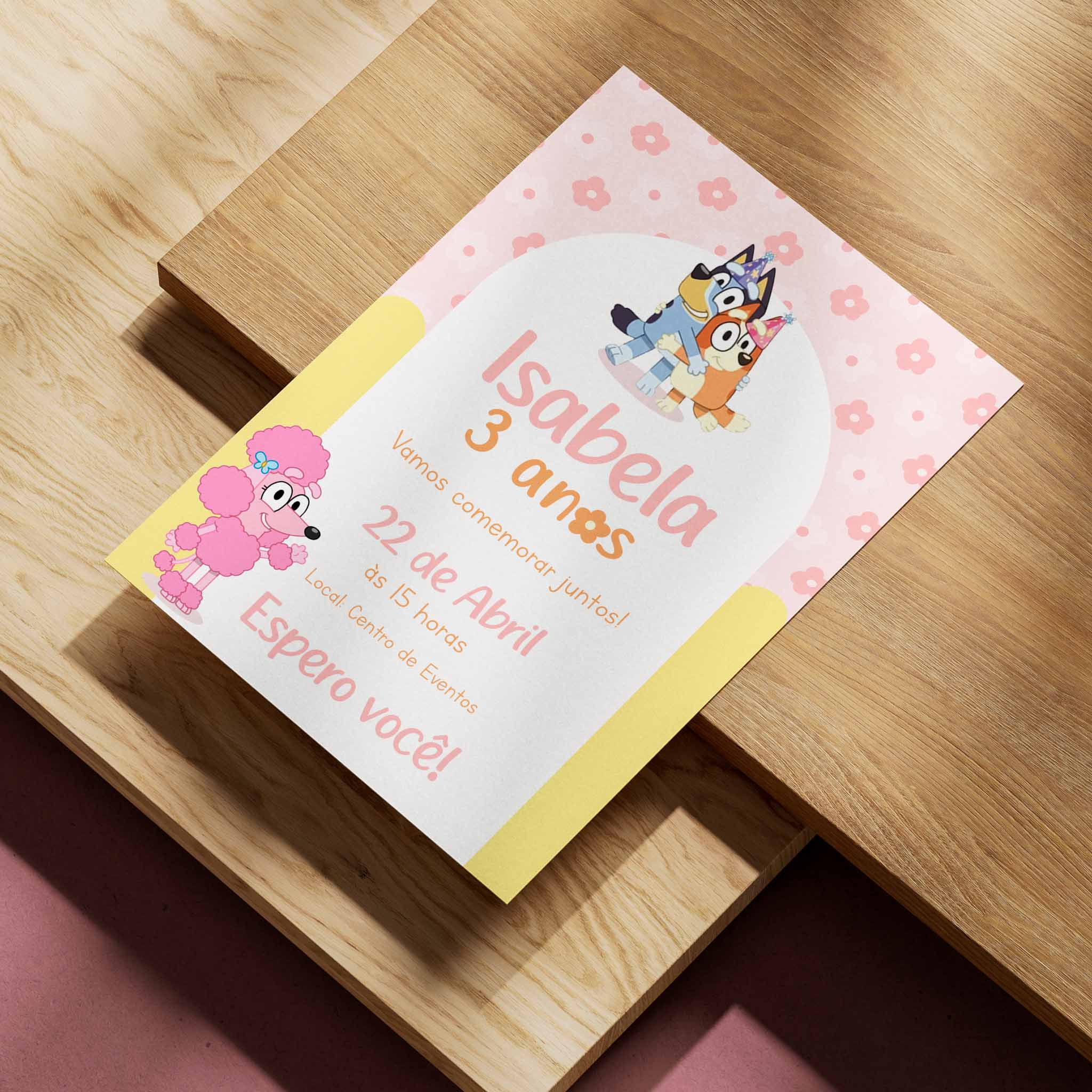 Invitación digital de cumpleaños de Bluey