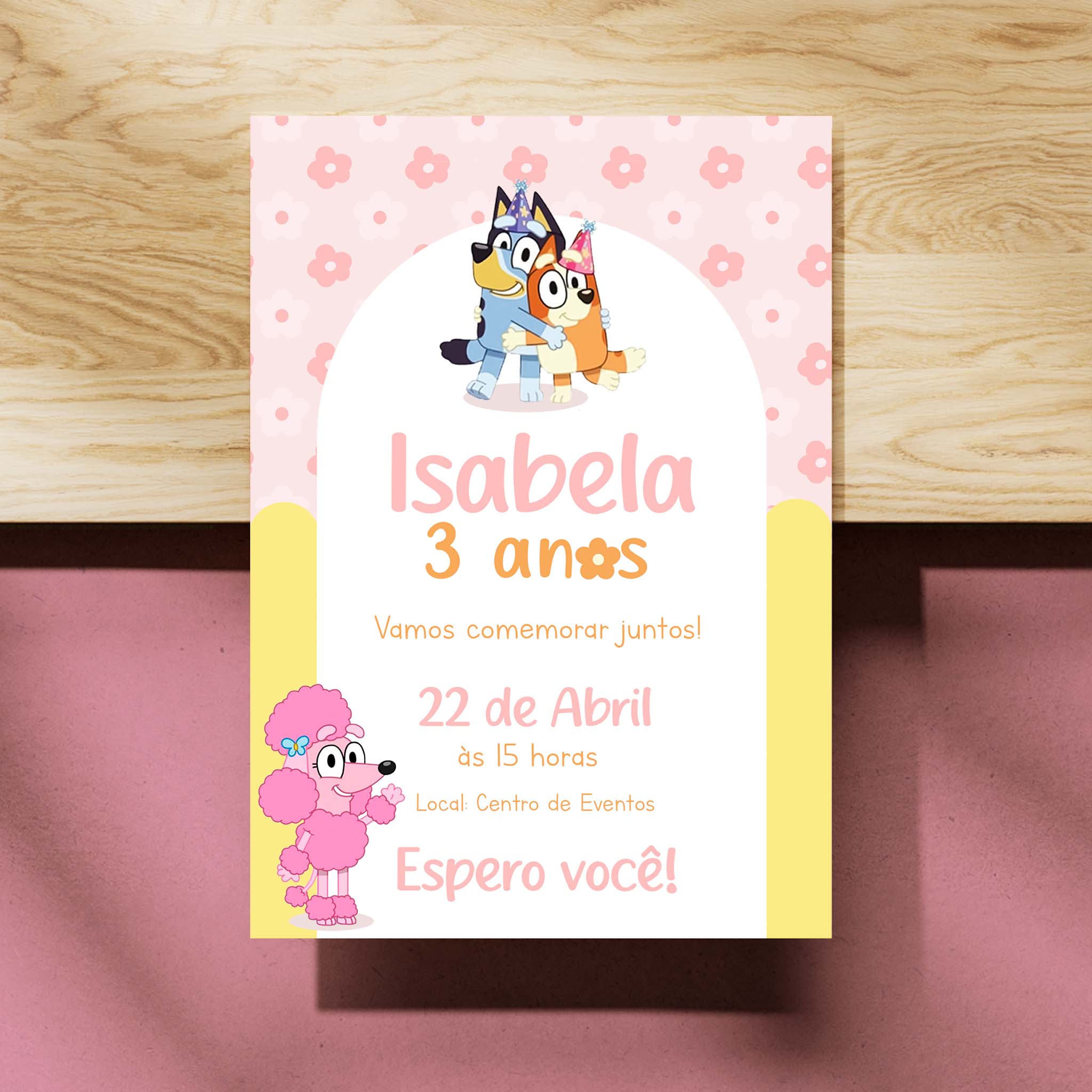 Invitación digital de cumpleaños de Bluey