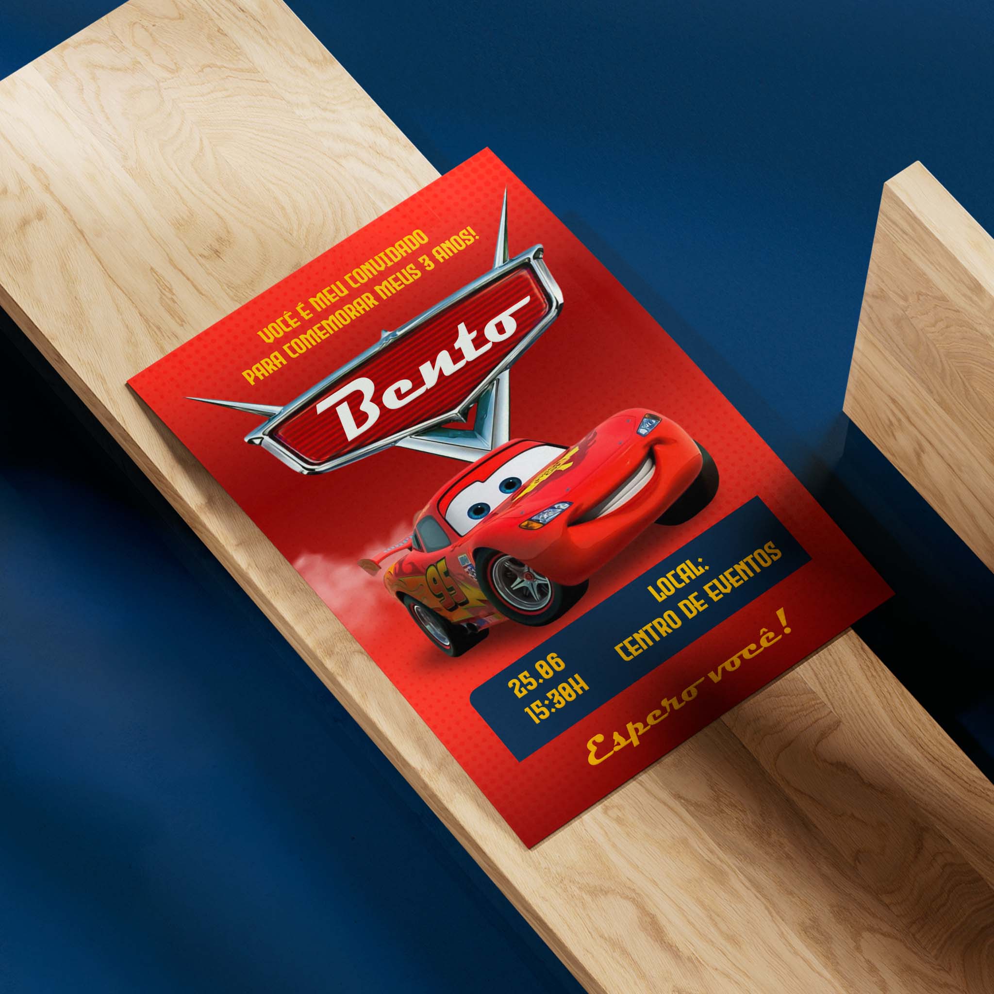 Invitación digital de cumpleaños de Cars