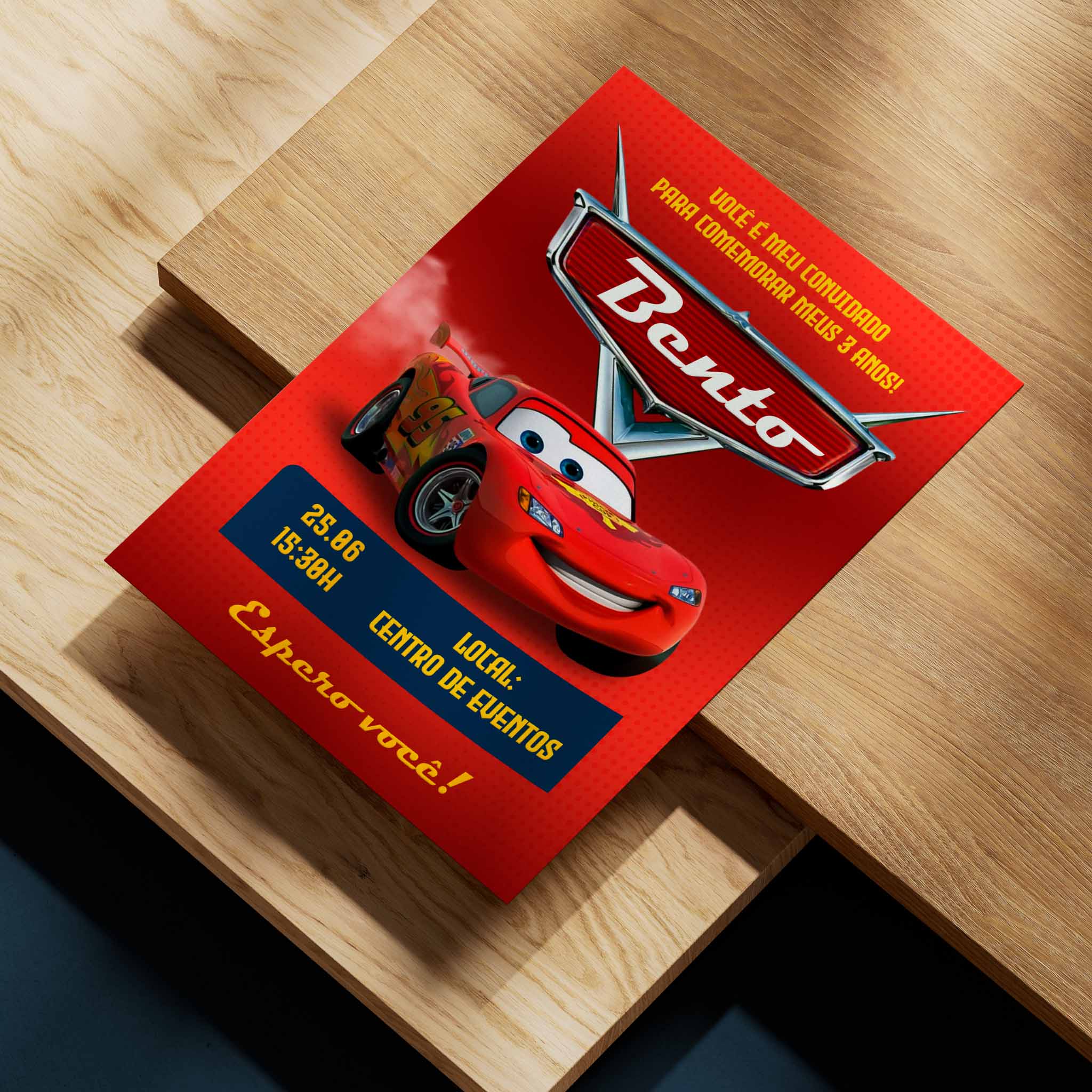 Invitación digital de cumpleaños de Cars