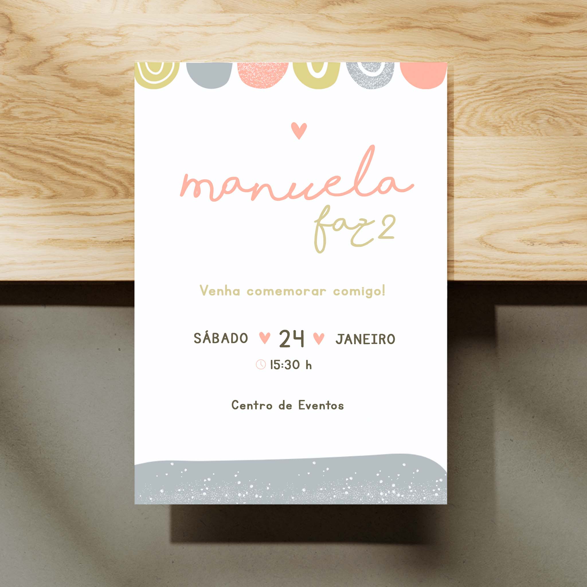 Colores de la invitación de cumpleaños digital