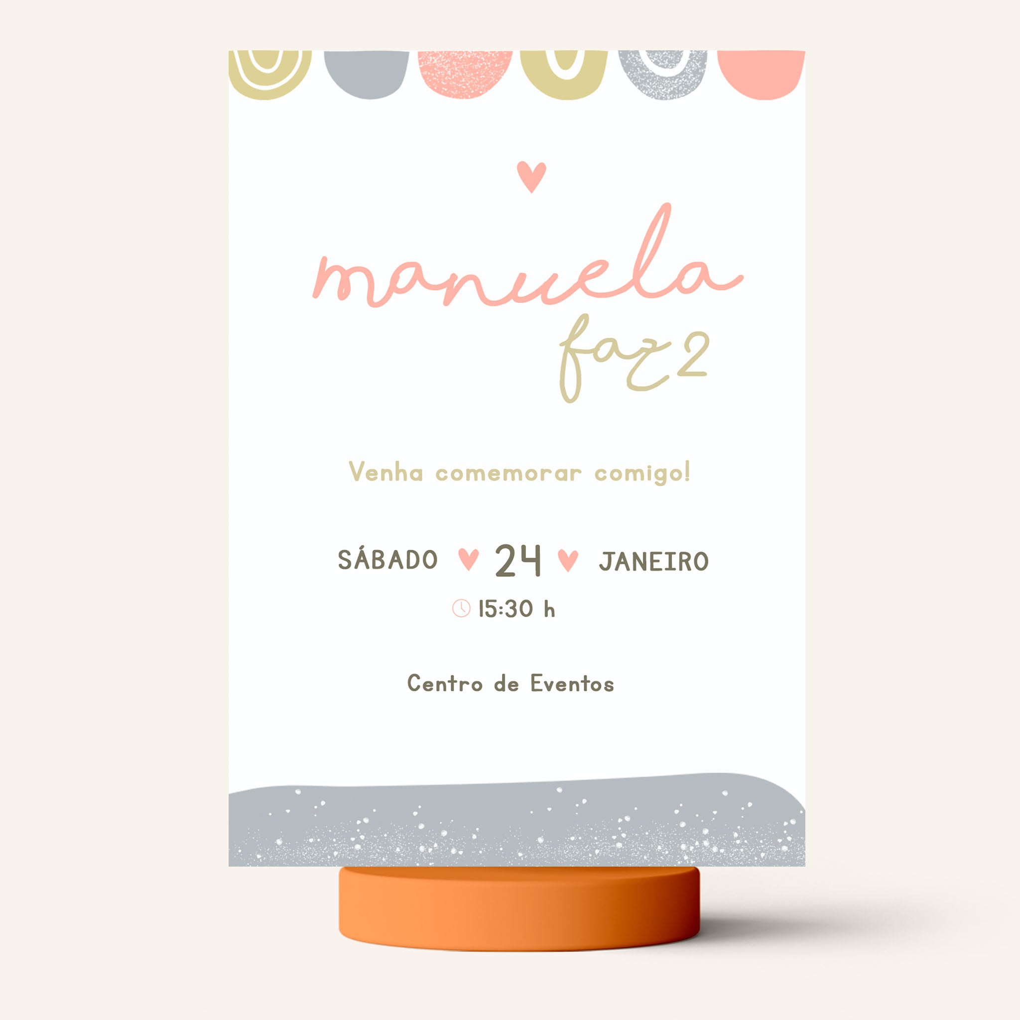 Colores de la invitación de cumpleaños digital