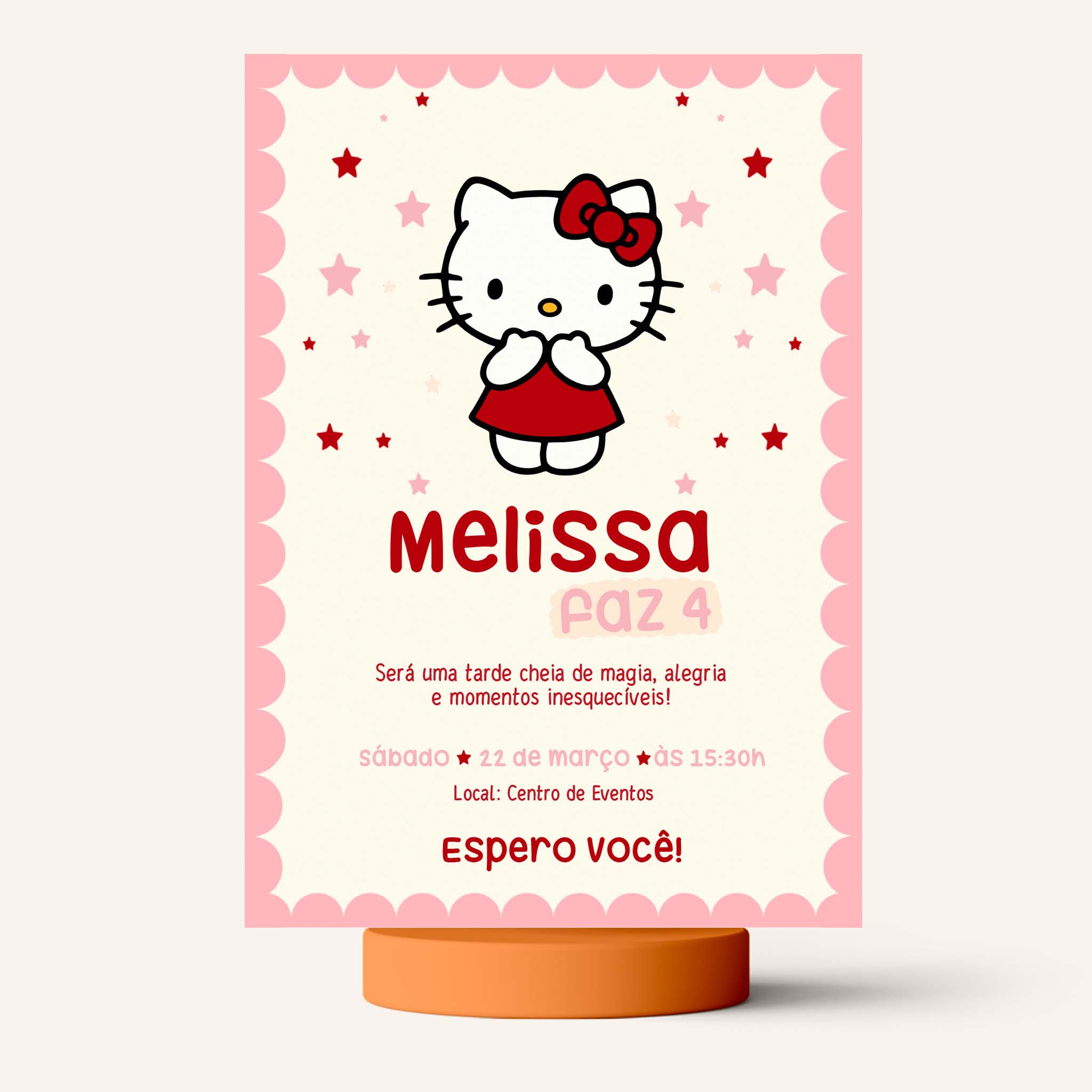 Convite Digital Aniversário Hello Kitty