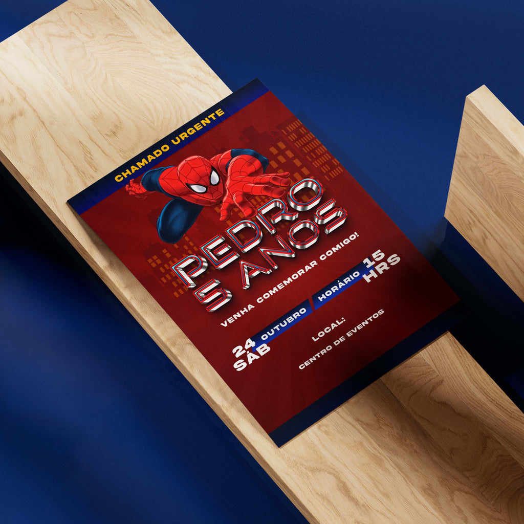 Invitación digital de cumpleaños de Spider-Man