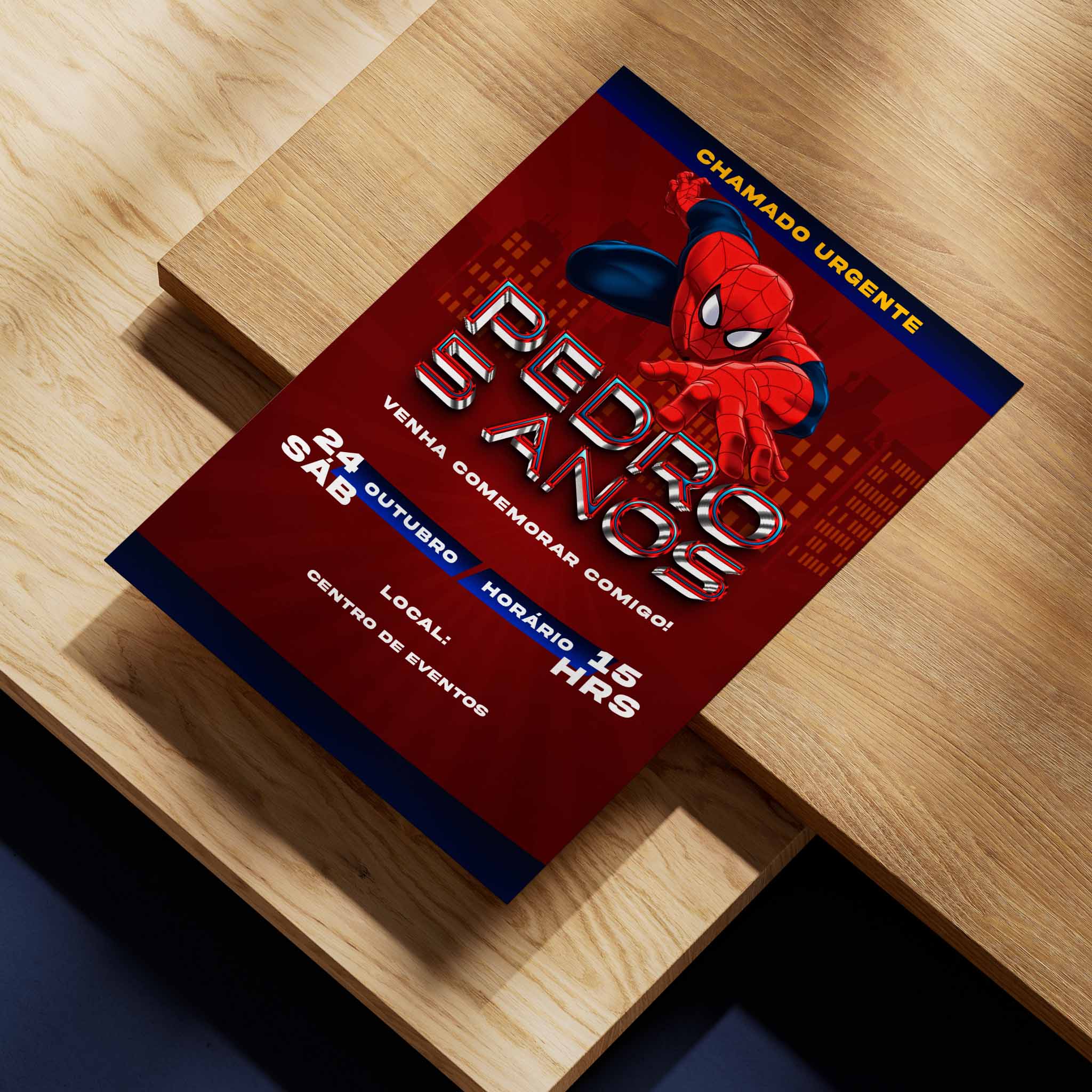 Invitación digital de cumpleaños de Spider-Man