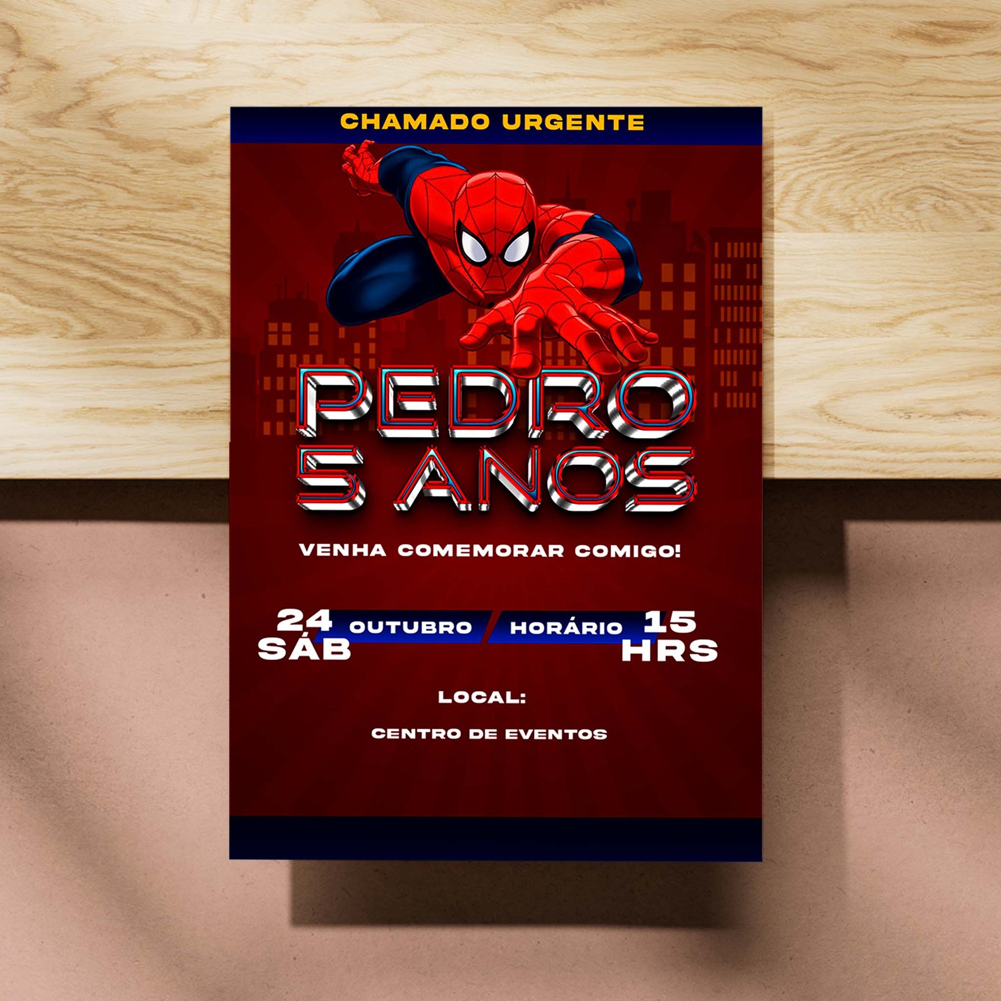Convite Digital Aniversário Homem Aranha