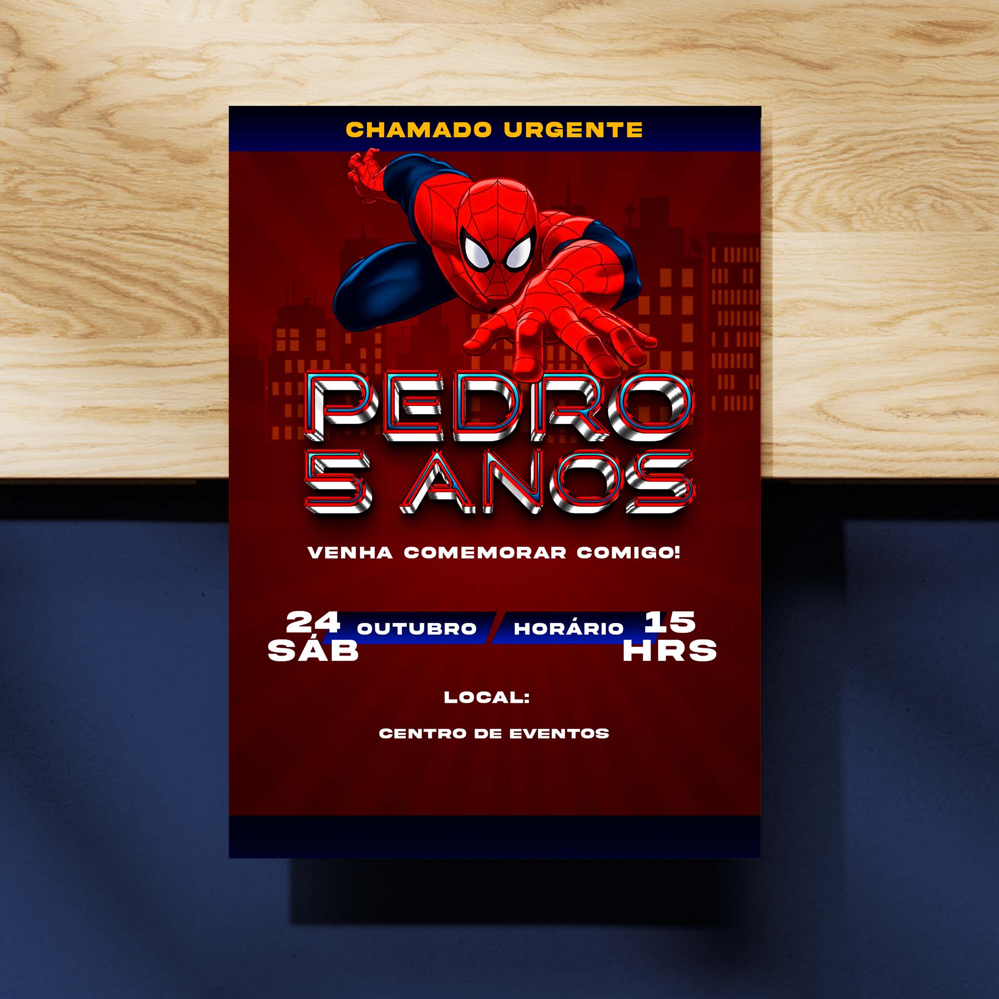Invitación digital de cumpleaños de Spider-Man