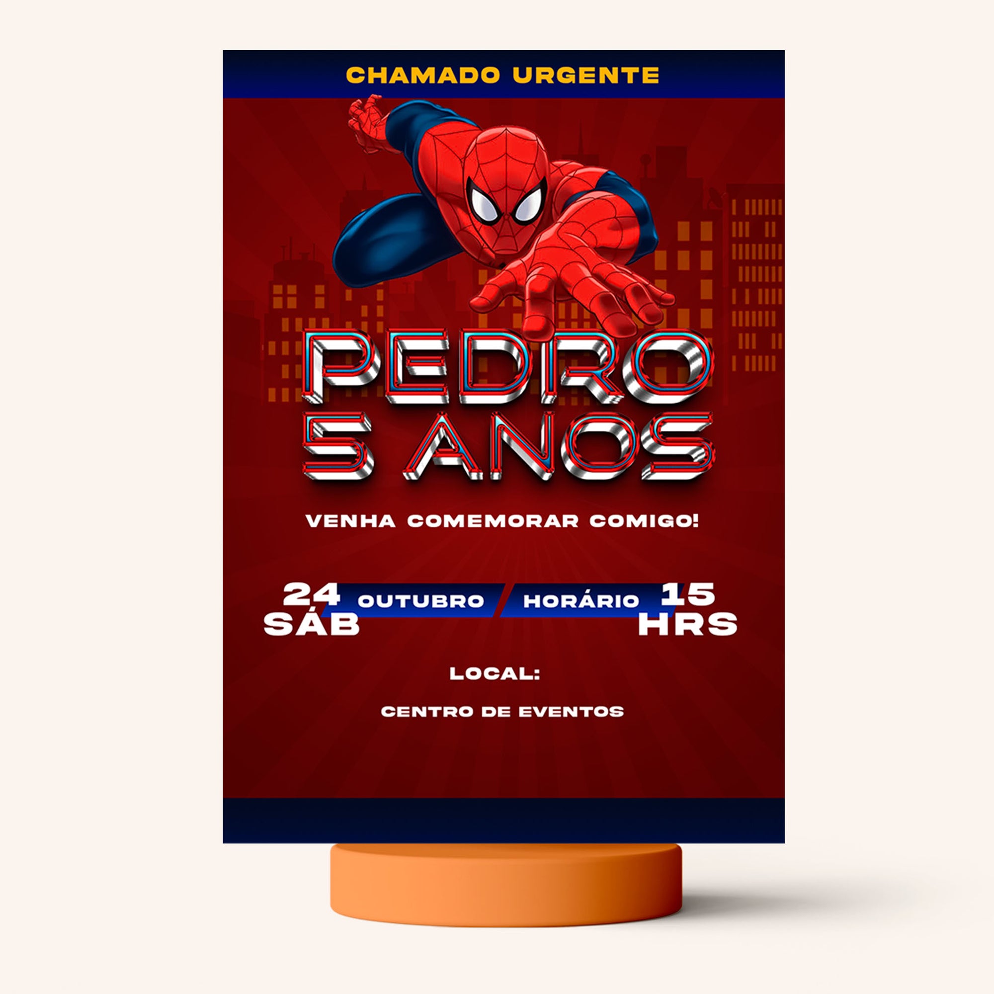 Convite Digital Aniversário Homem Aranha