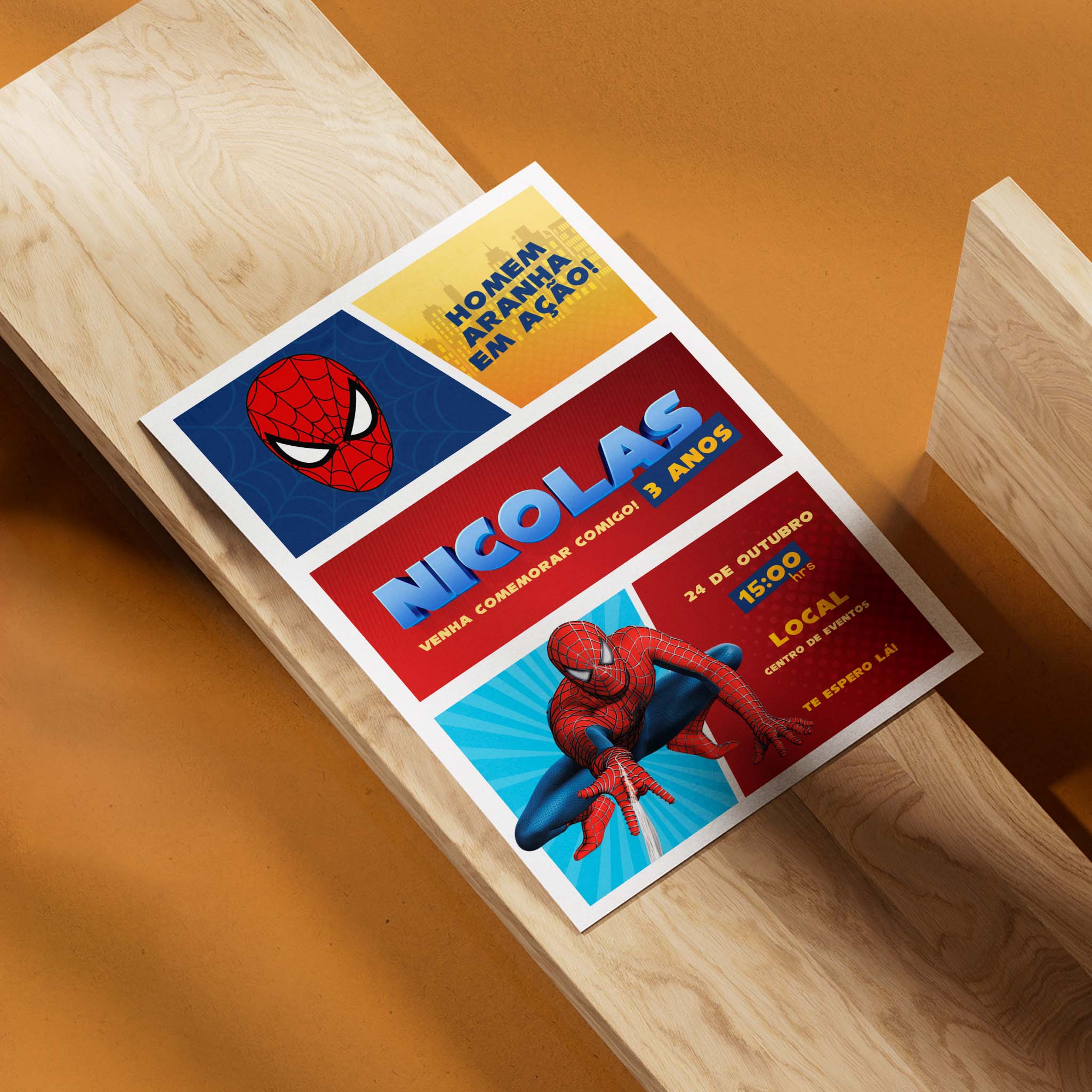 Invitación digital de cumpleaños de Spider-Man
