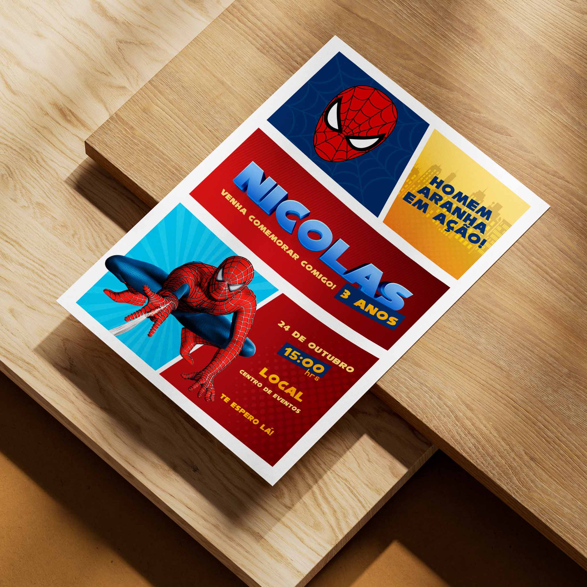Invitación digital de cumpleaños de Spider-Man