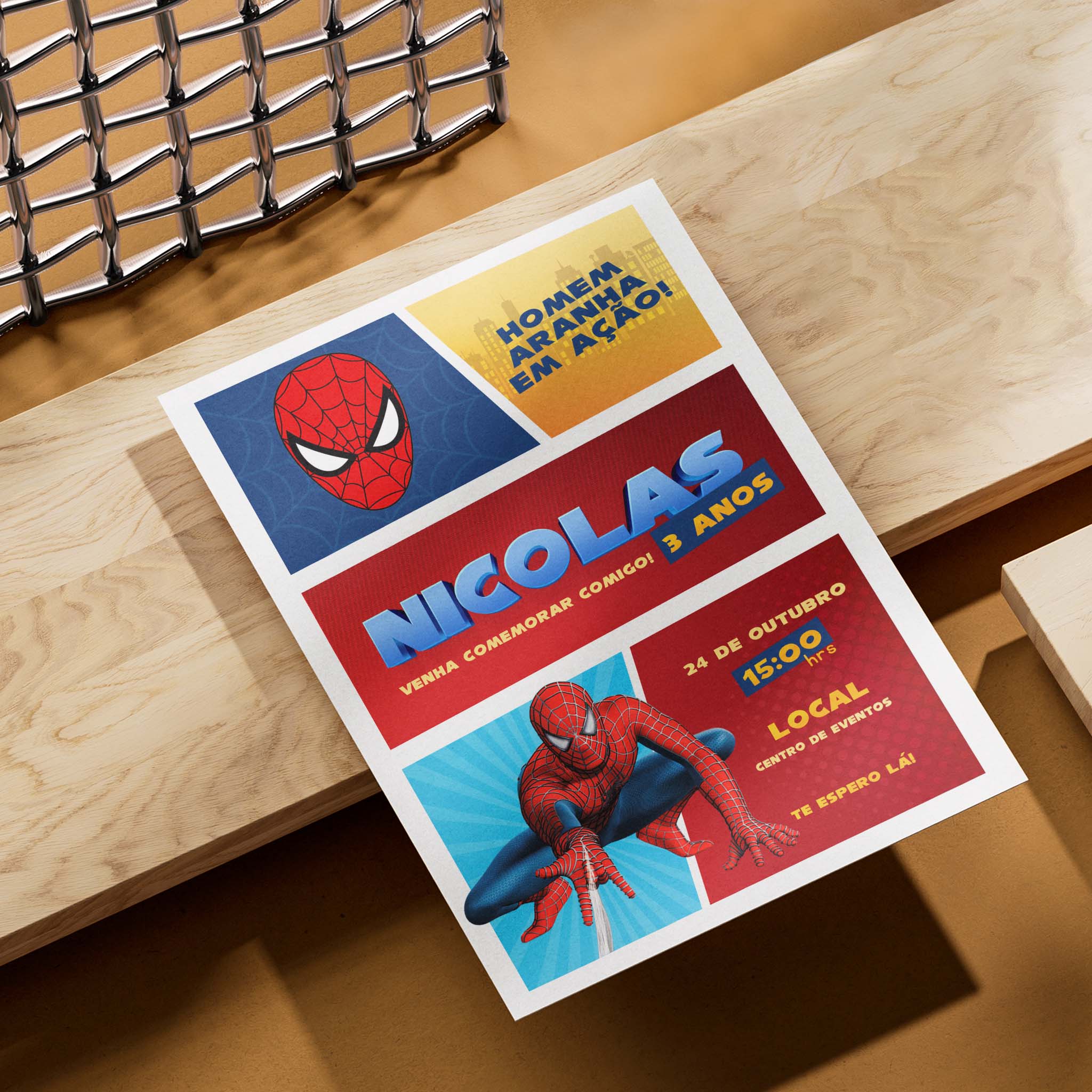 Invitación digital de cumpleaños de Spider-Man
