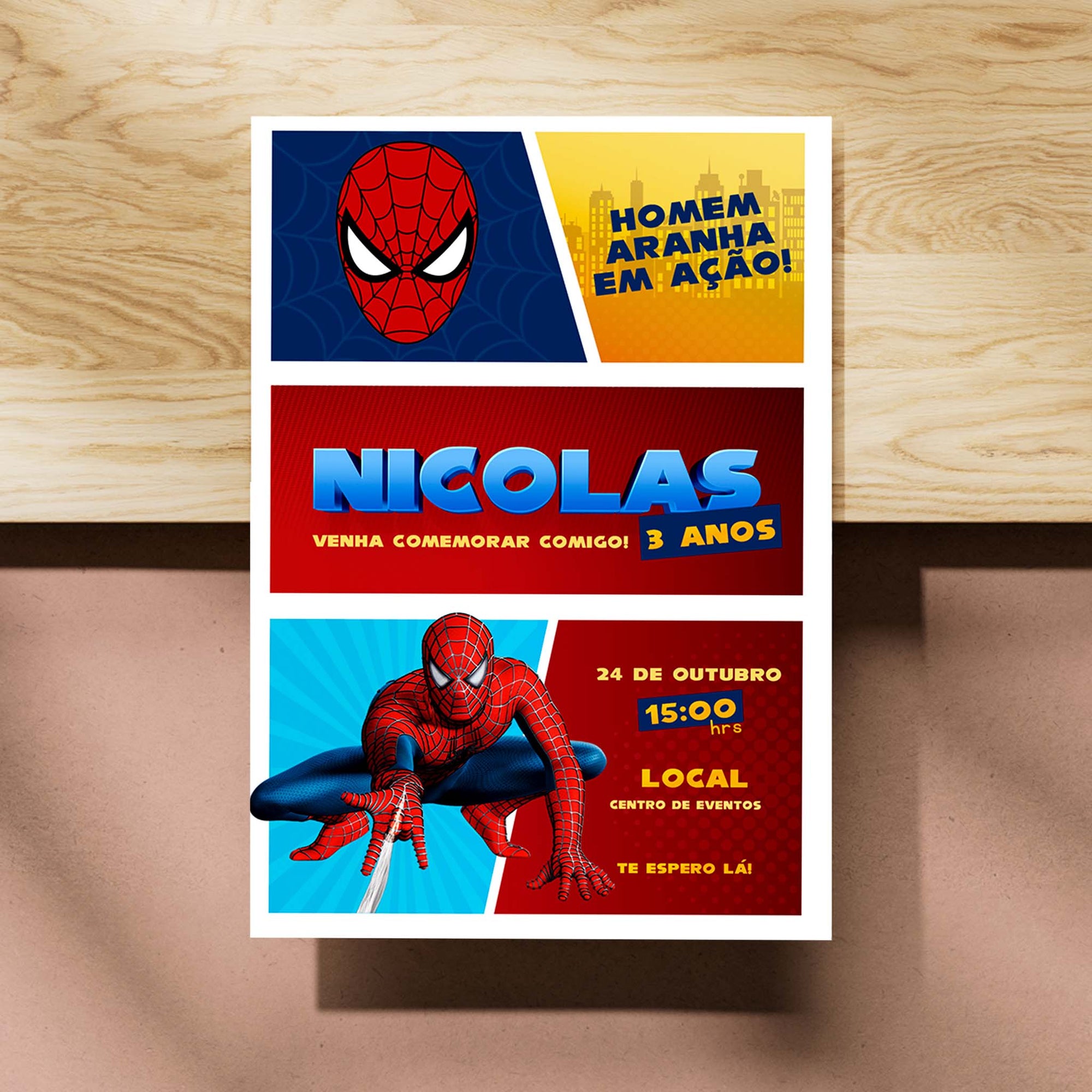 Convite Digital Aniversário Homem Aranha