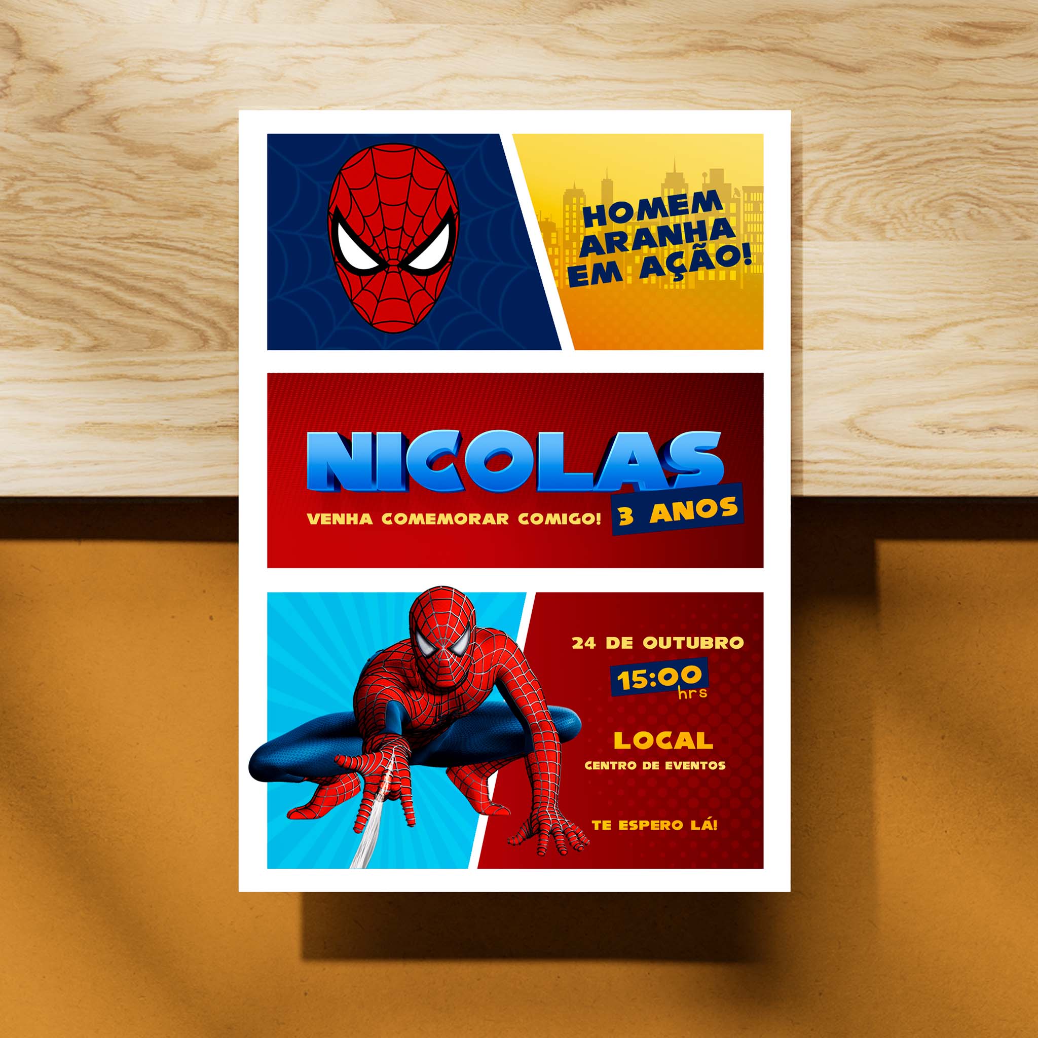 Invitación digital de cumpleaños de Spider-Man