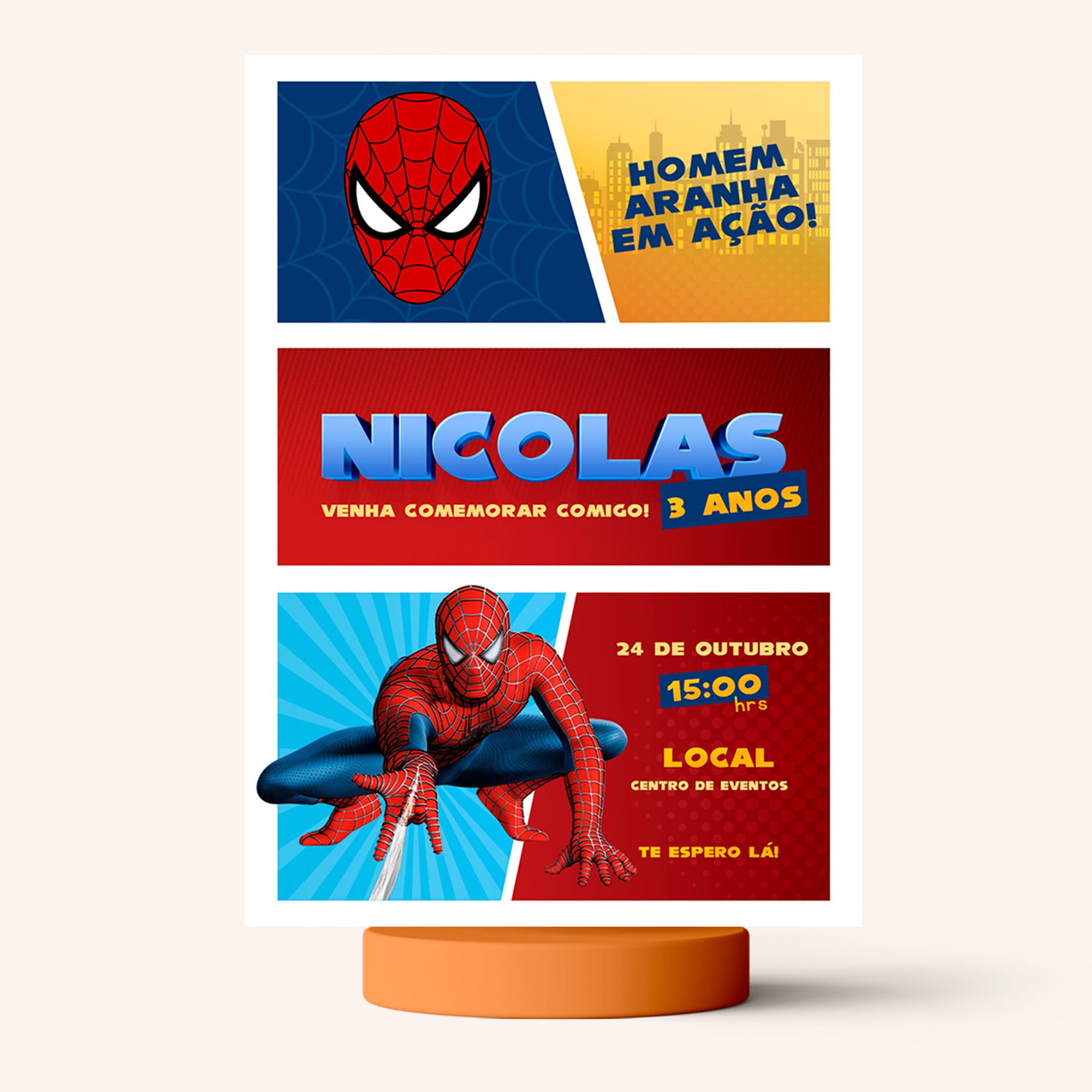 Convite Digital Aniversário Homem Aranha