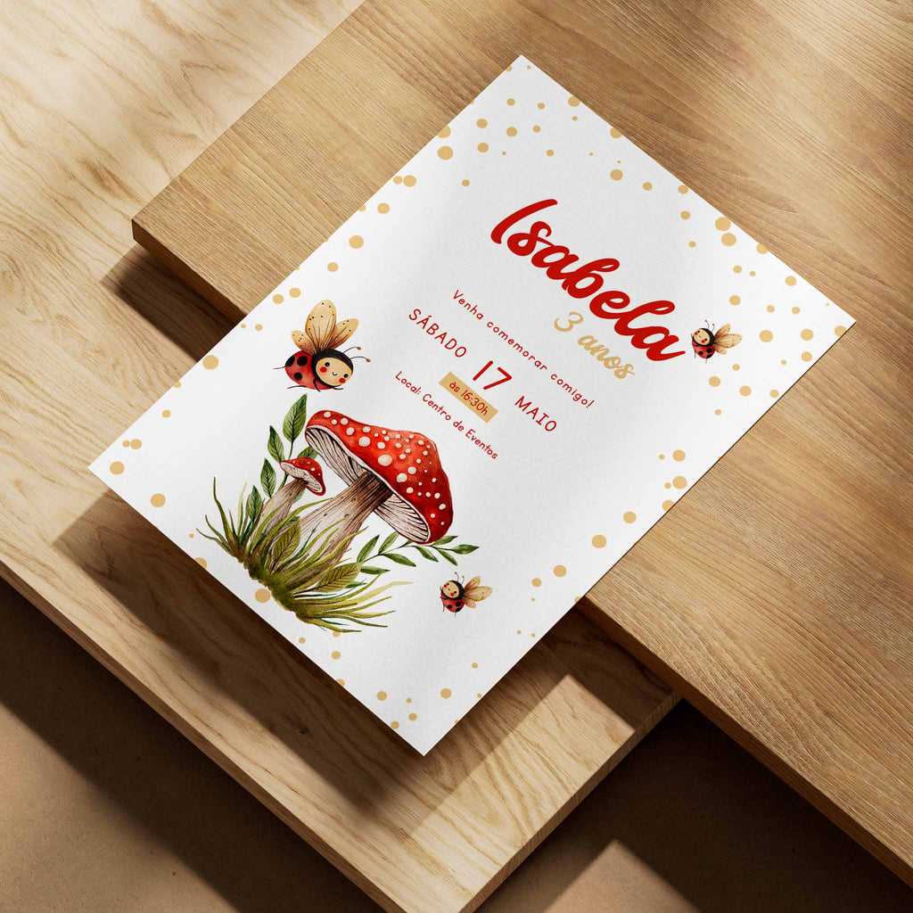 Invitación digital de cumpleaños de Ladybug
