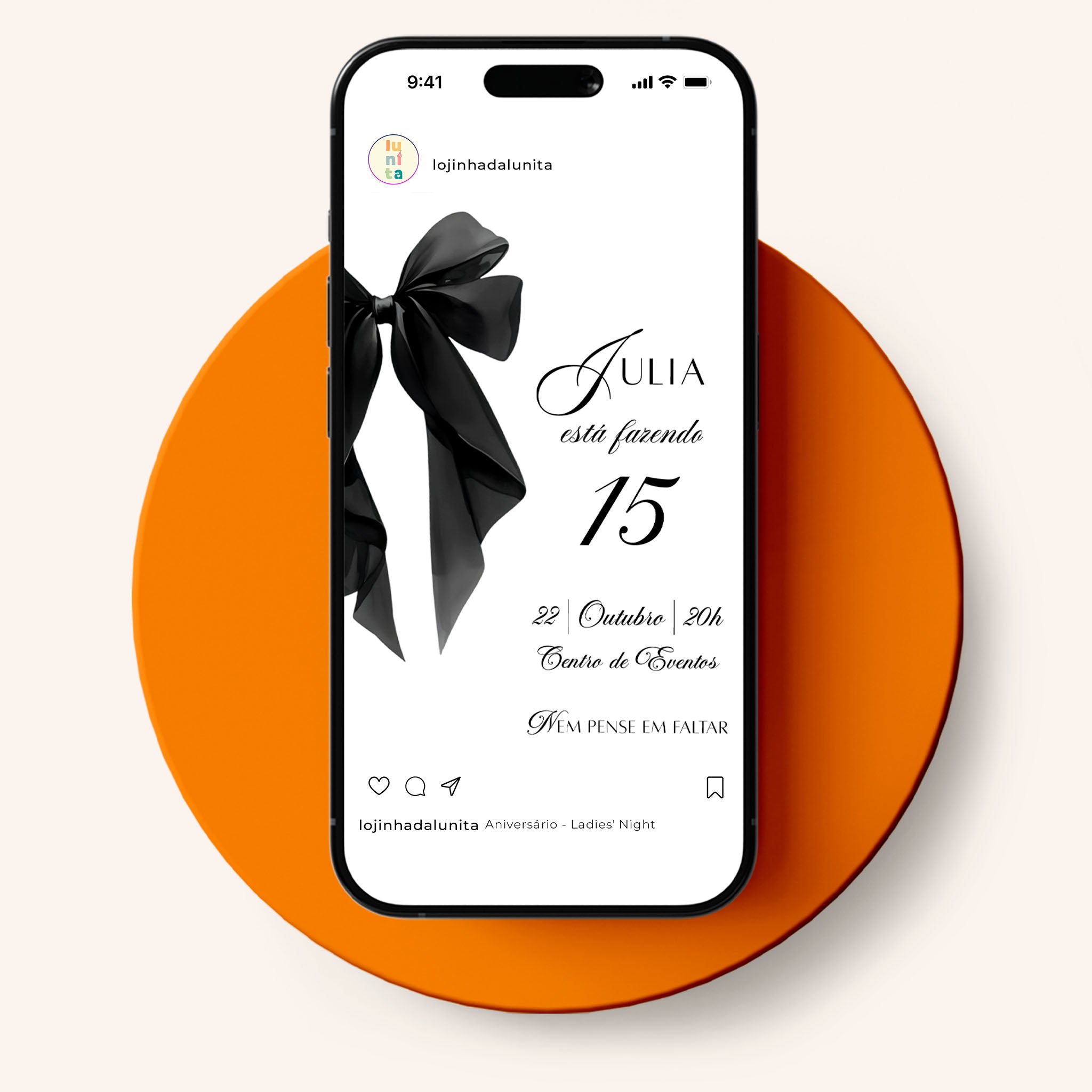 Invitación digital de cumpleaños para la noche de chicas