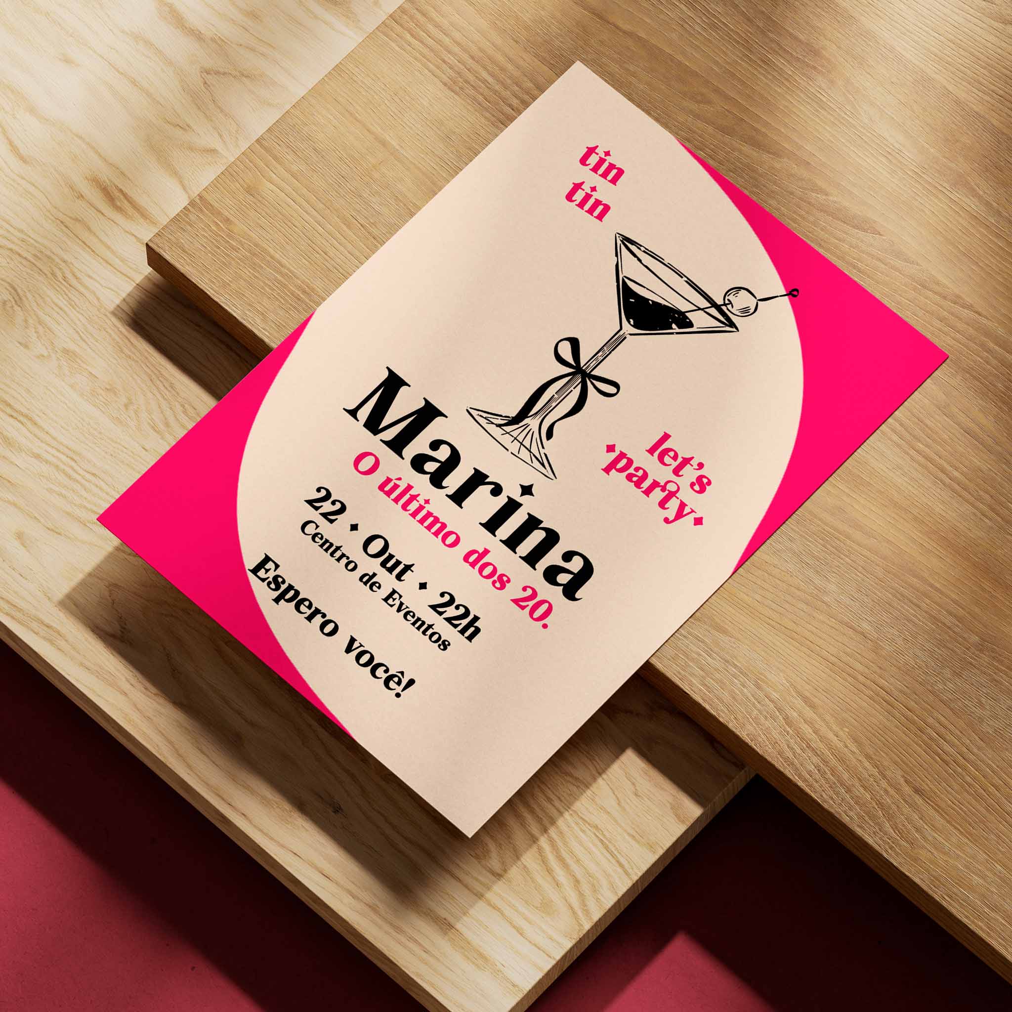 Invitación digital de cumpleaños para la noche de chicas