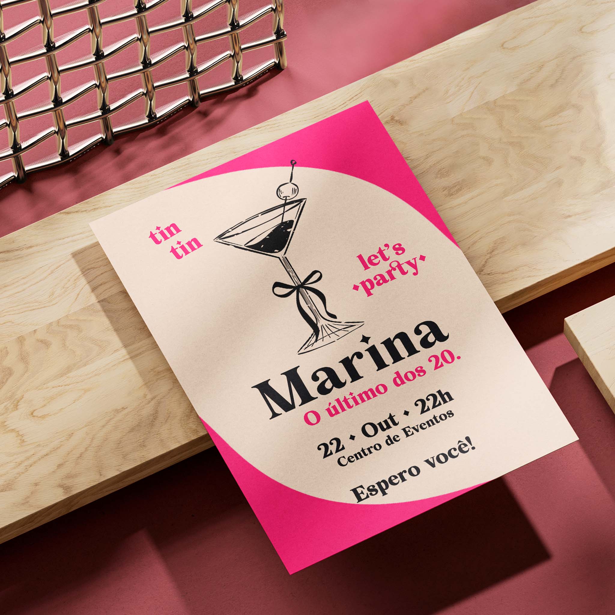 Invitación digital de cumpleaños para la noche de chicas